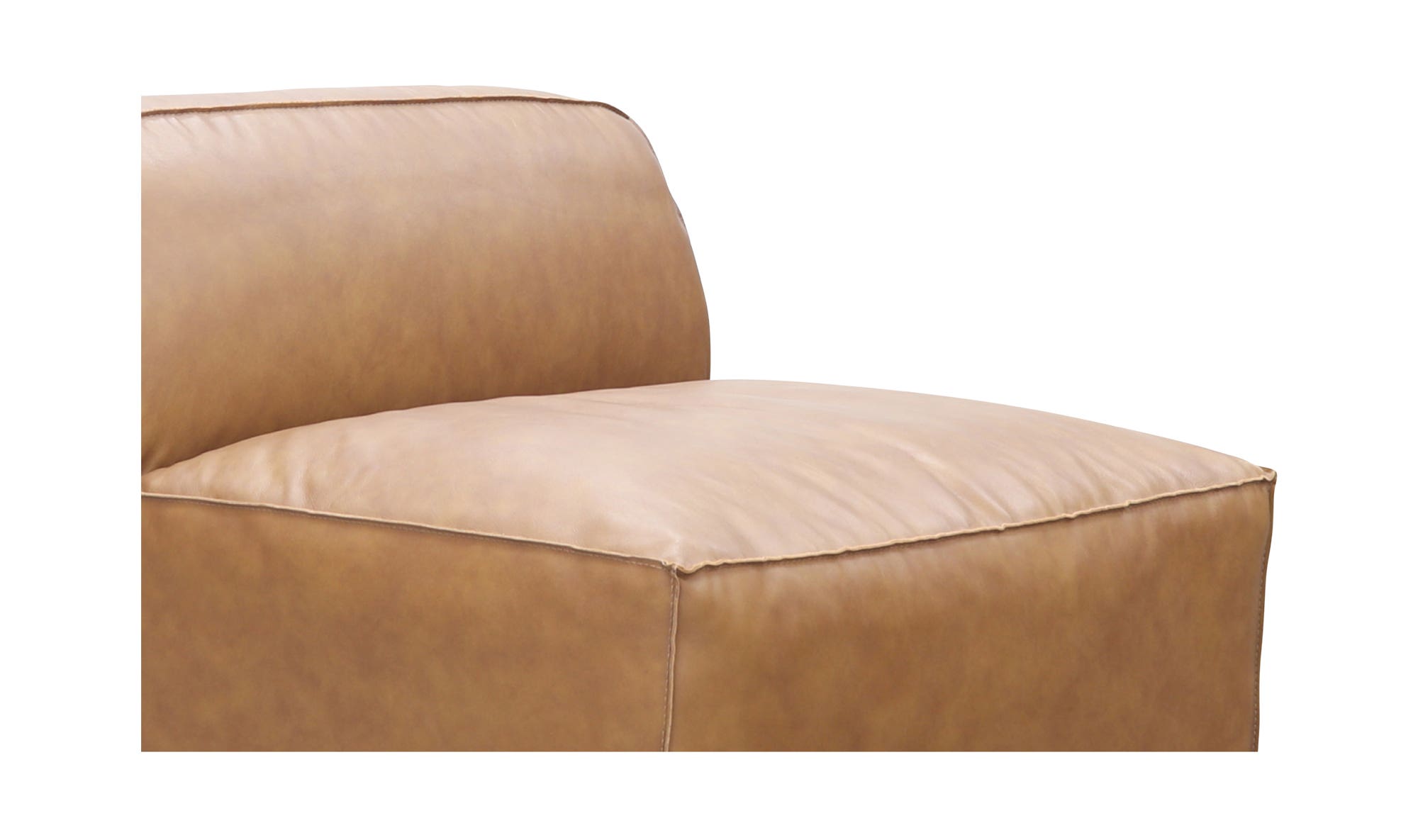 31" Sonoran Tan Leather Slipper Chair