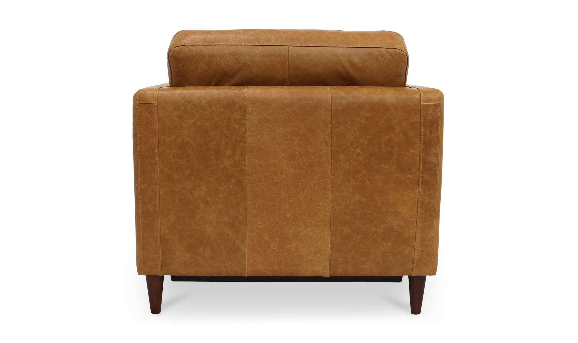 37.4" Tan Leather Power Recliner Accent Chair