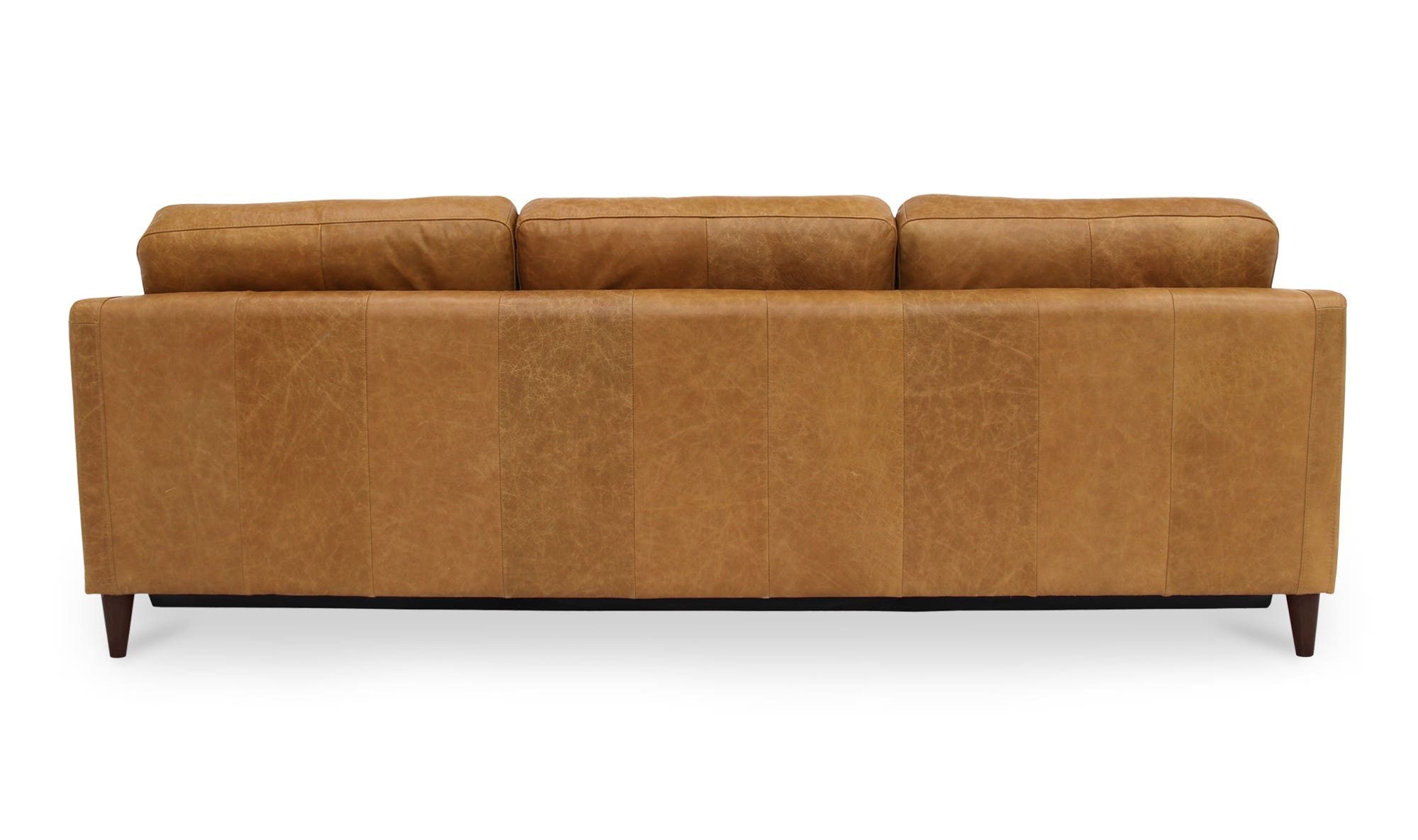 94.1" Tan Leather Power Recliner Sofa