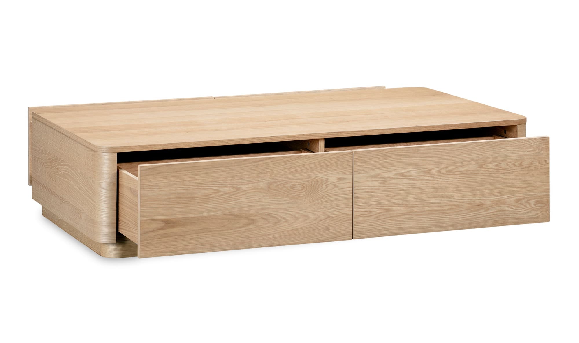 55" Oak Round Coffee Table