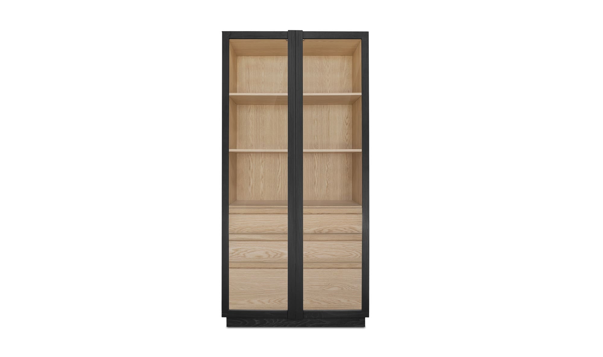 40" Black Oak Tall Cabinet
