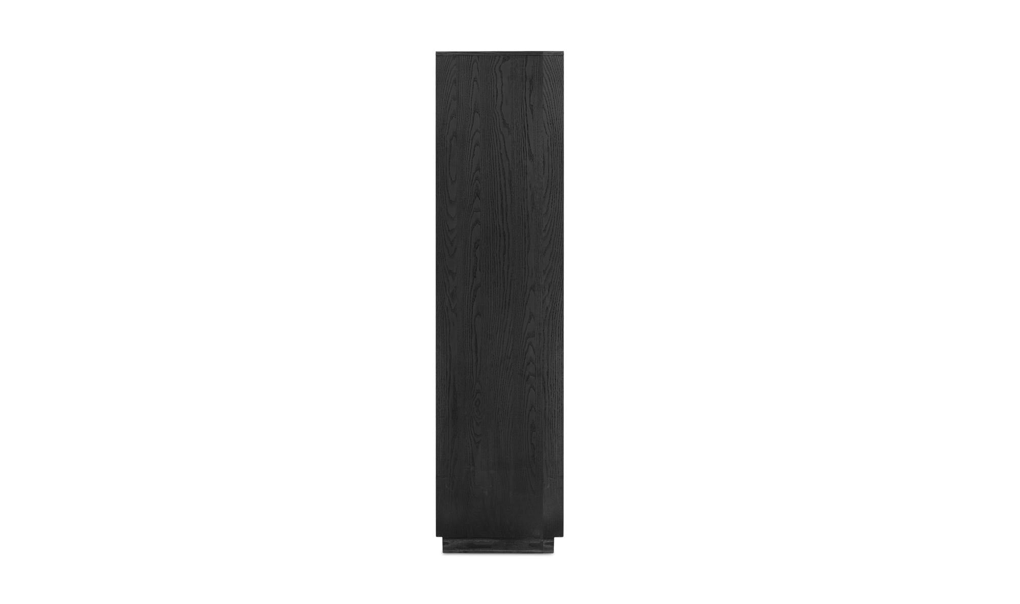 40" Black Oak Tall Cabinet