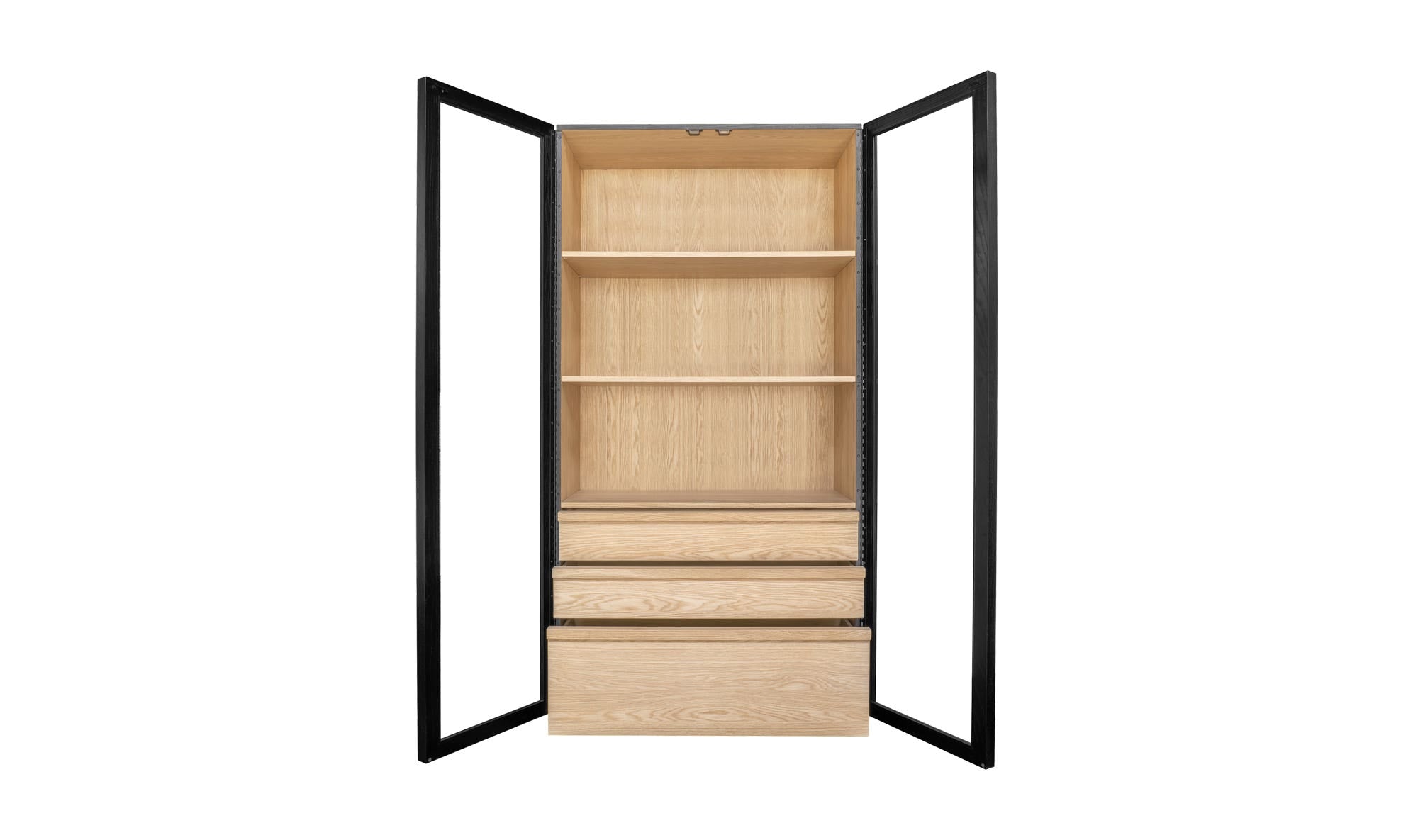 40" Black Oak Tall Cabinet