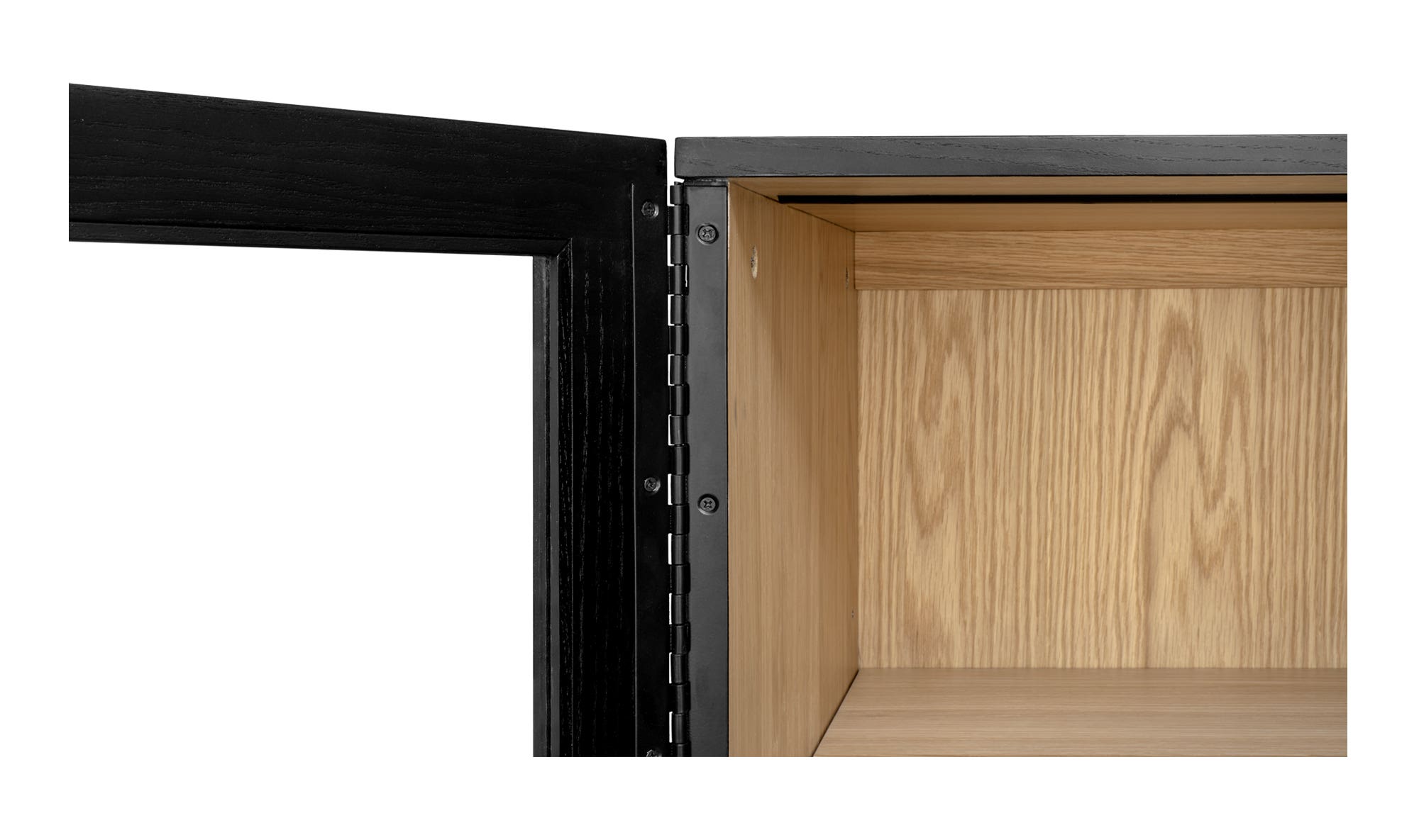 40" Black Oak Tall Cabinet