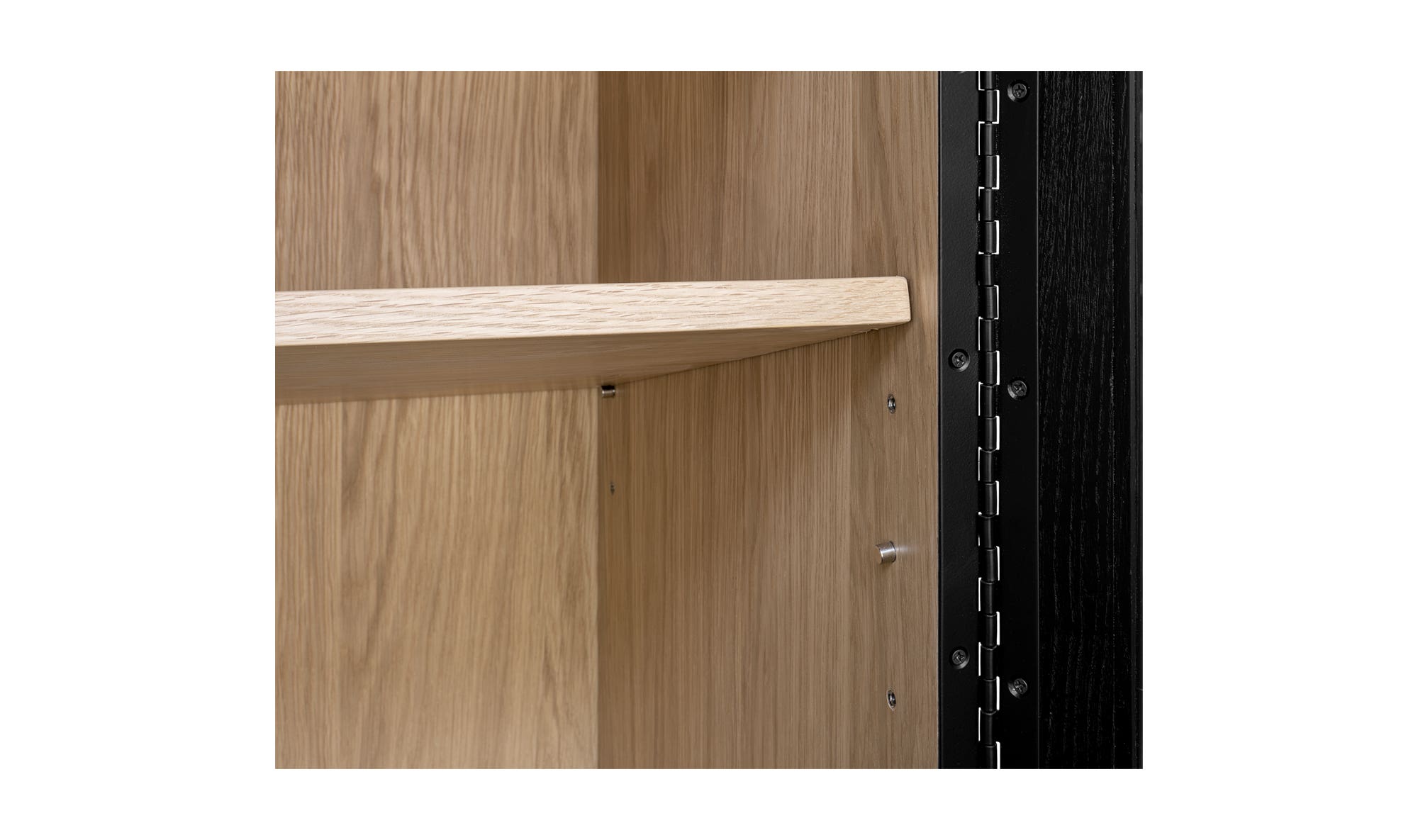 40" Black Oak Tall Cabinet