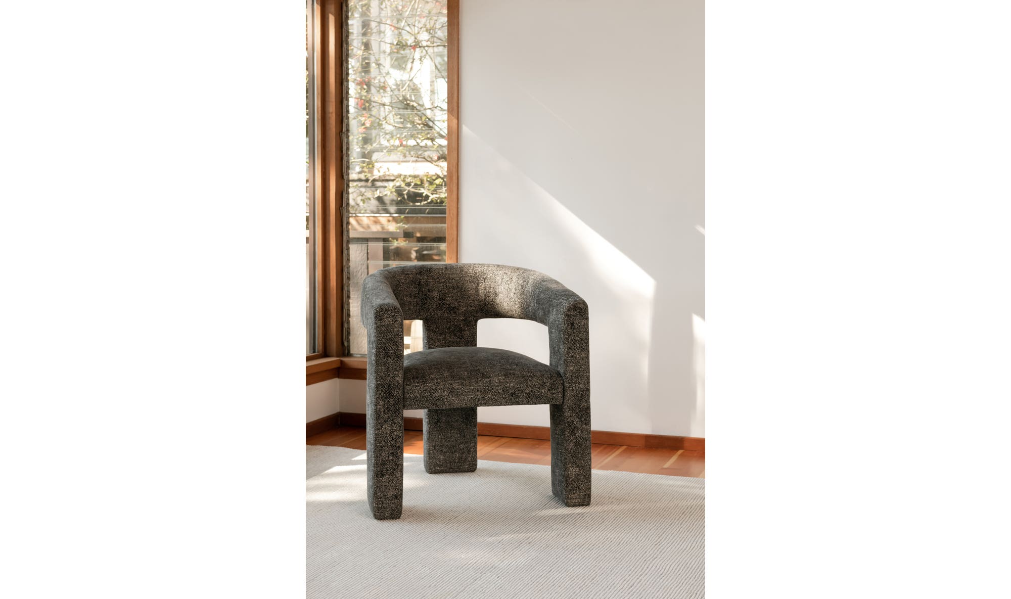 29" Black Upholstered Accent Chair
