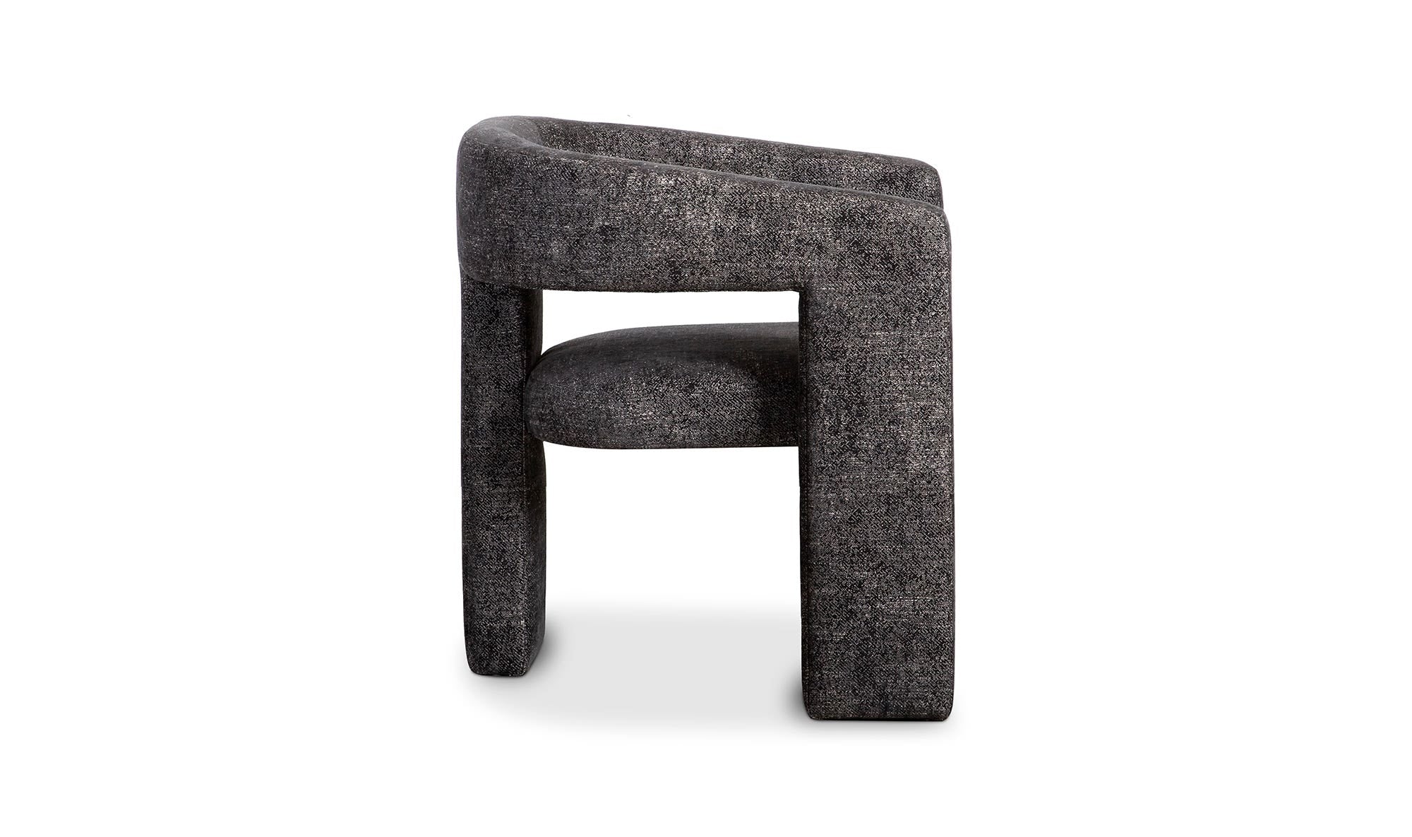 29" Black Upholstered Accent Chair