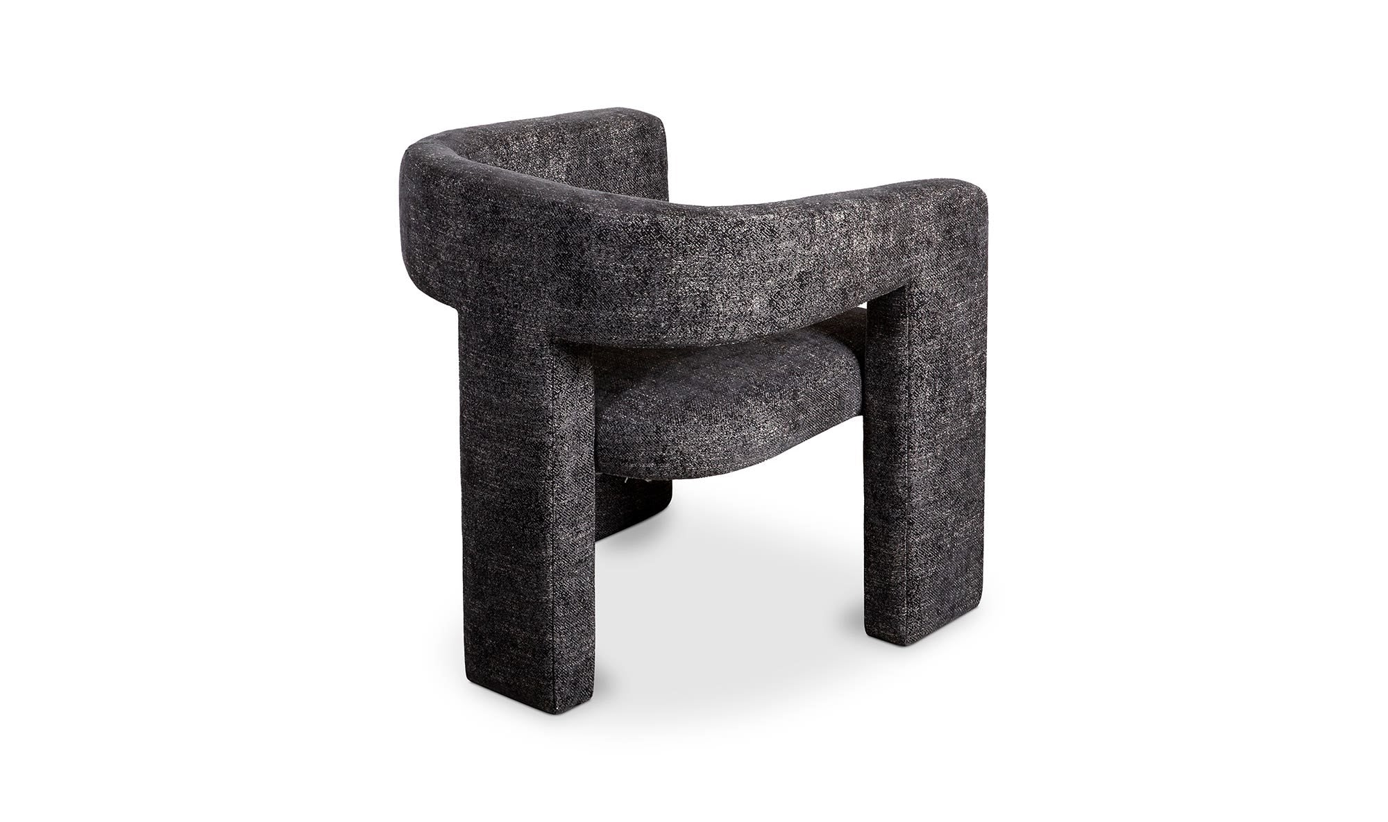 29" Black Upholstered Accent Chair