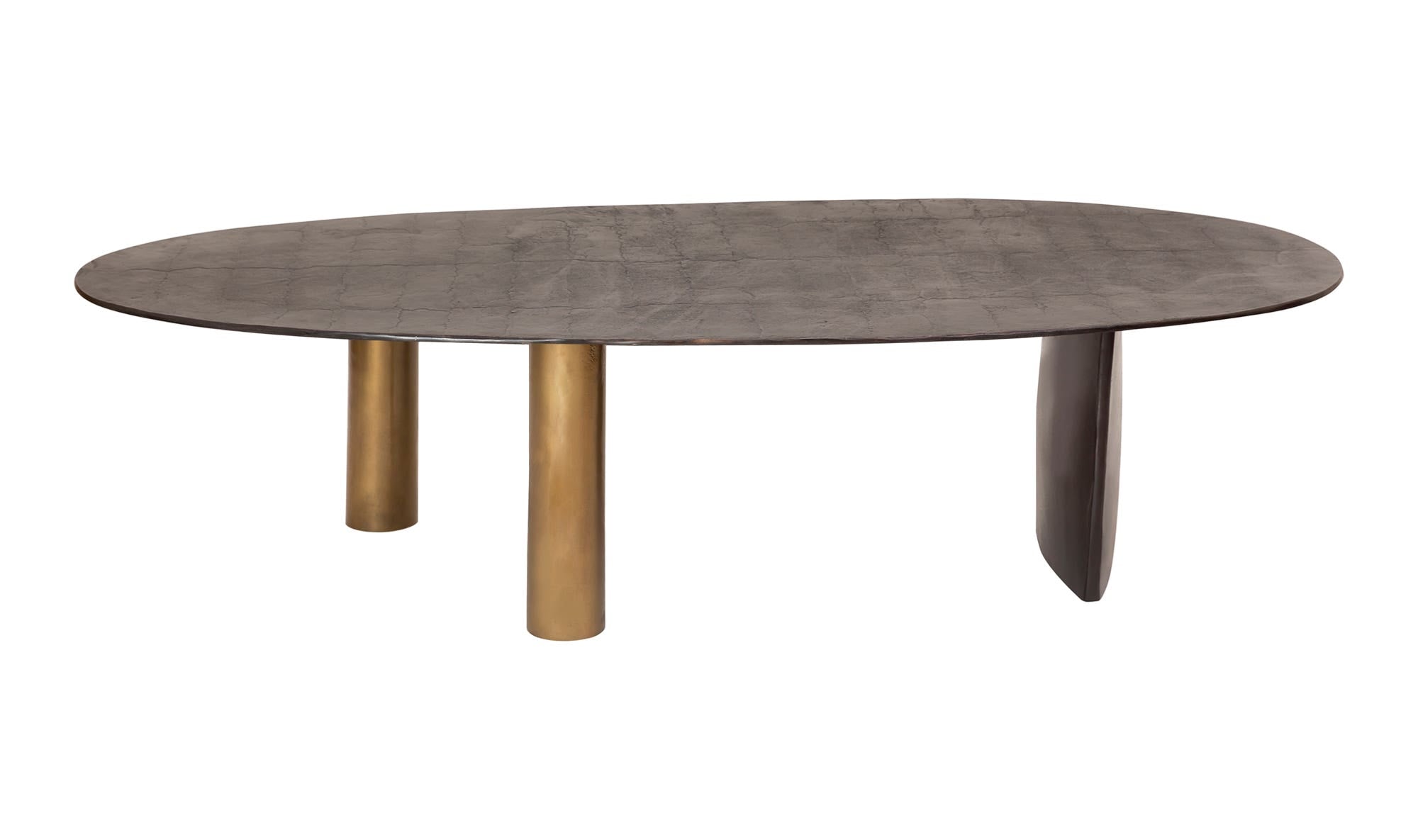 62.5" Black Aluminum Coffee Table