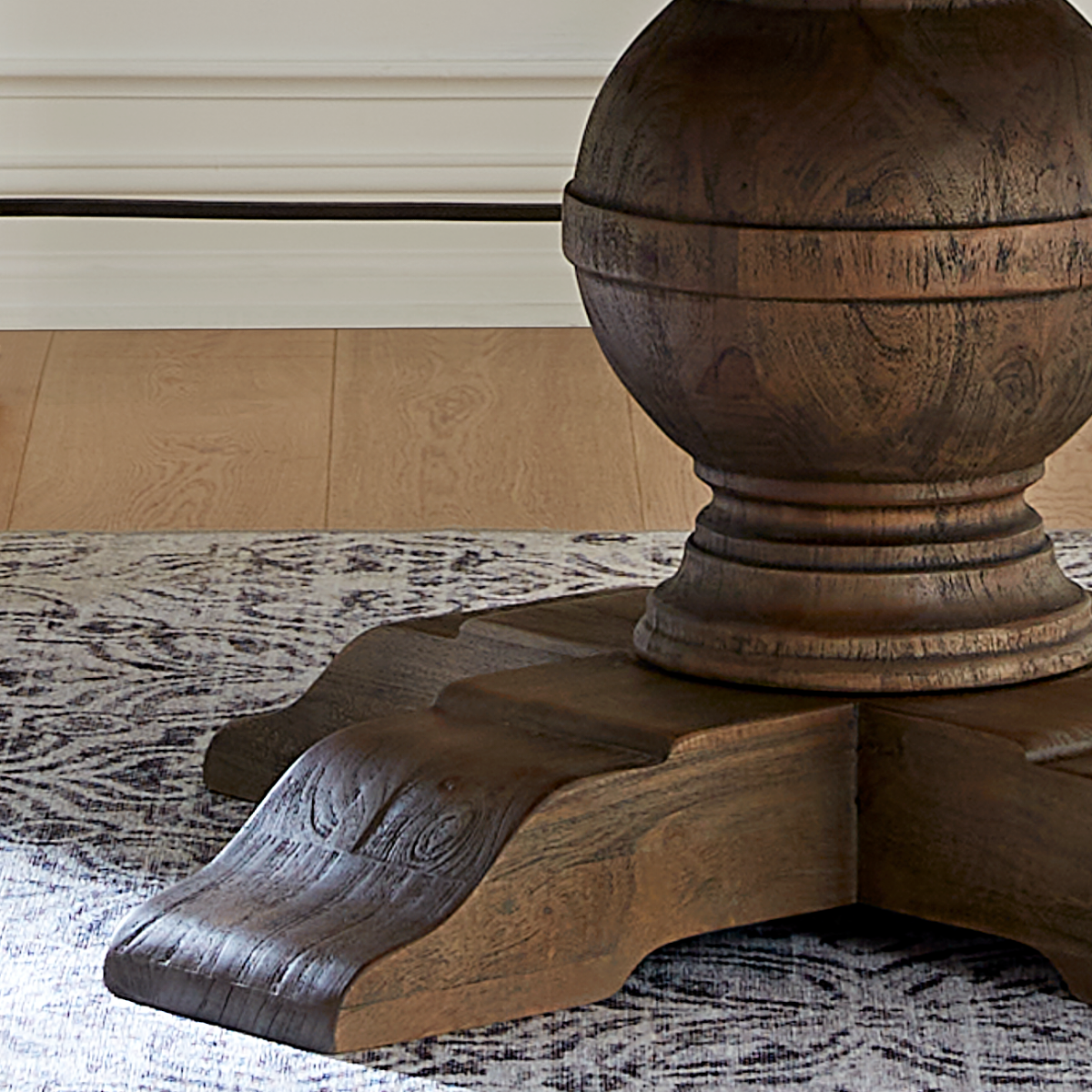 48" Weathered Teak Mango Wood Round Table