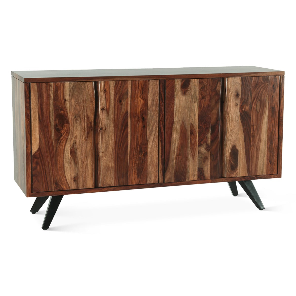 62" Natural Sheesham Wood Sideboard