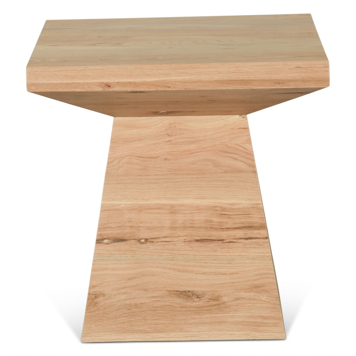 24" Natural Oak Wood Side Table
