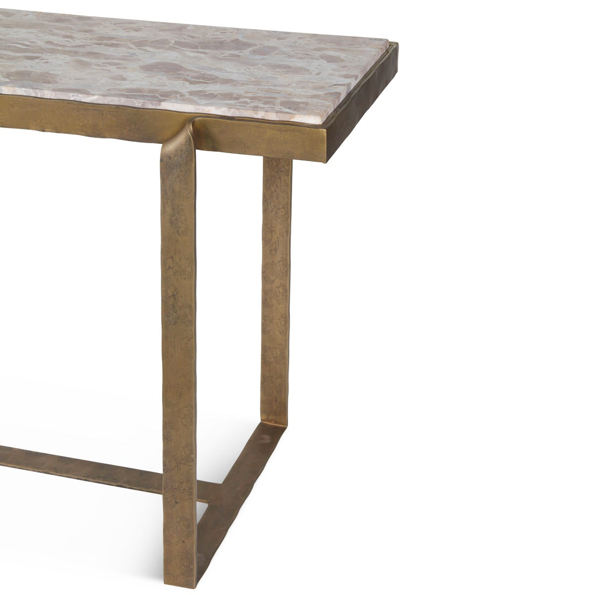 52" Capri Beige Marble Console Table