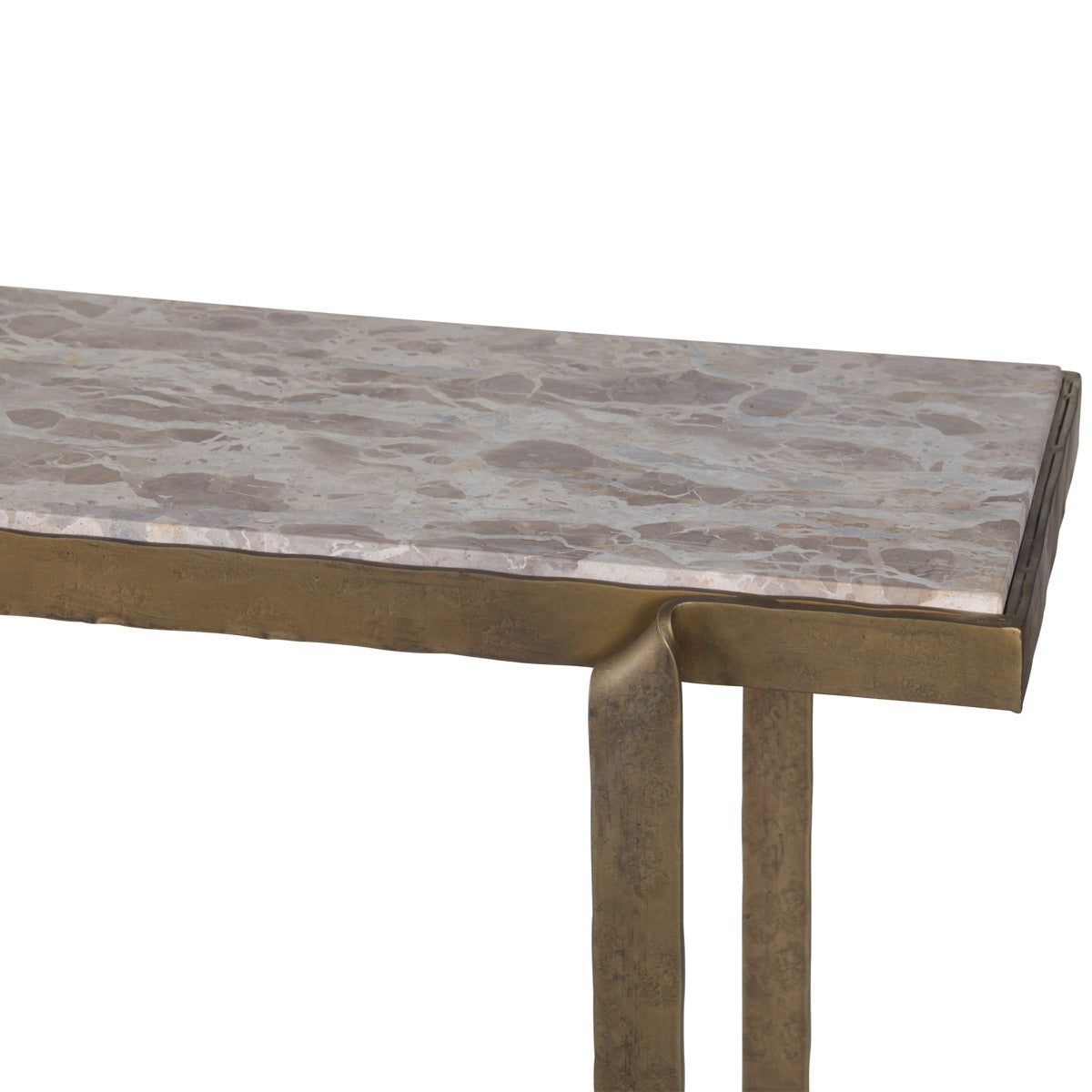 52" Capri Beige Marble Console Table