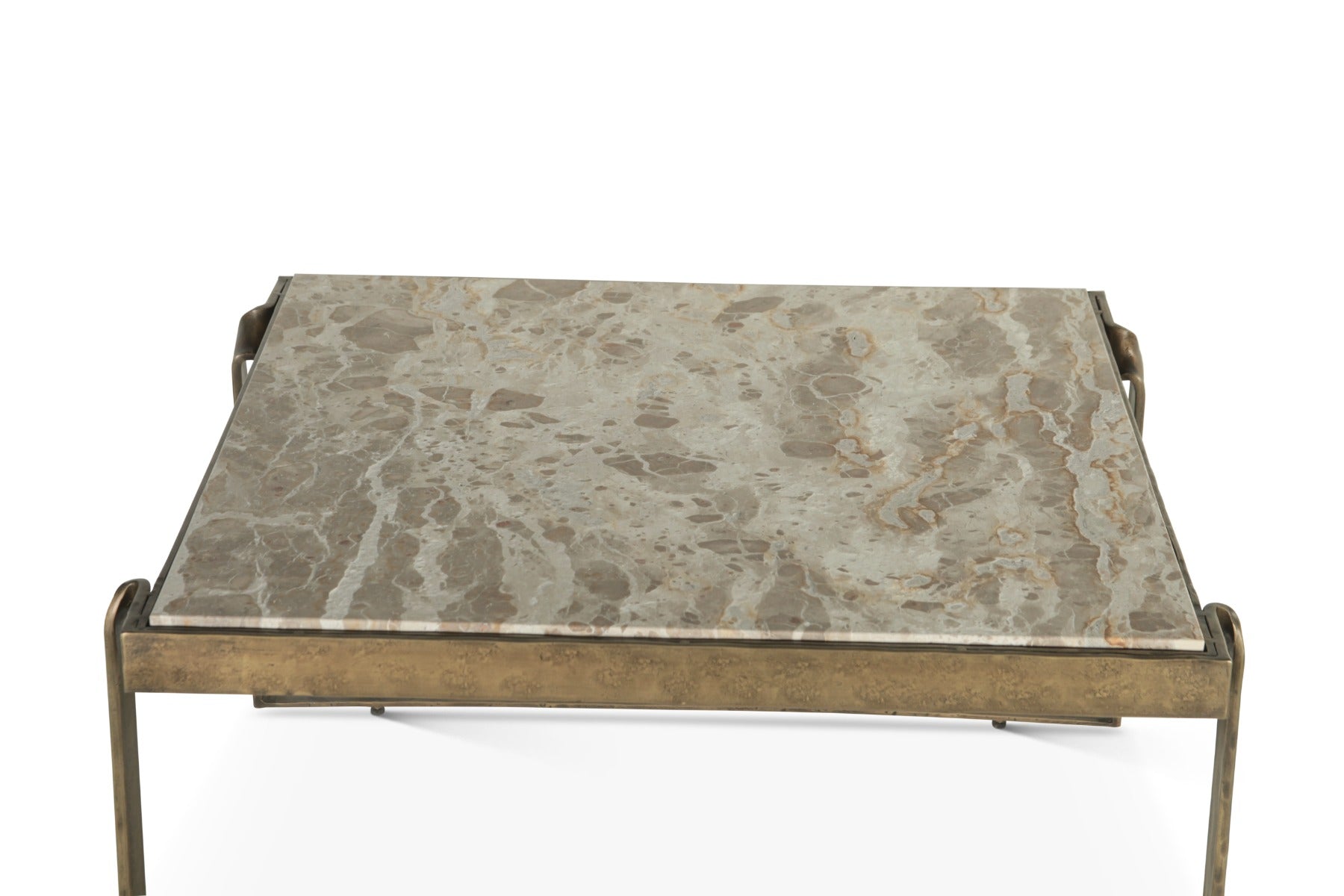 32" Capri Beige Marble Coffee Table