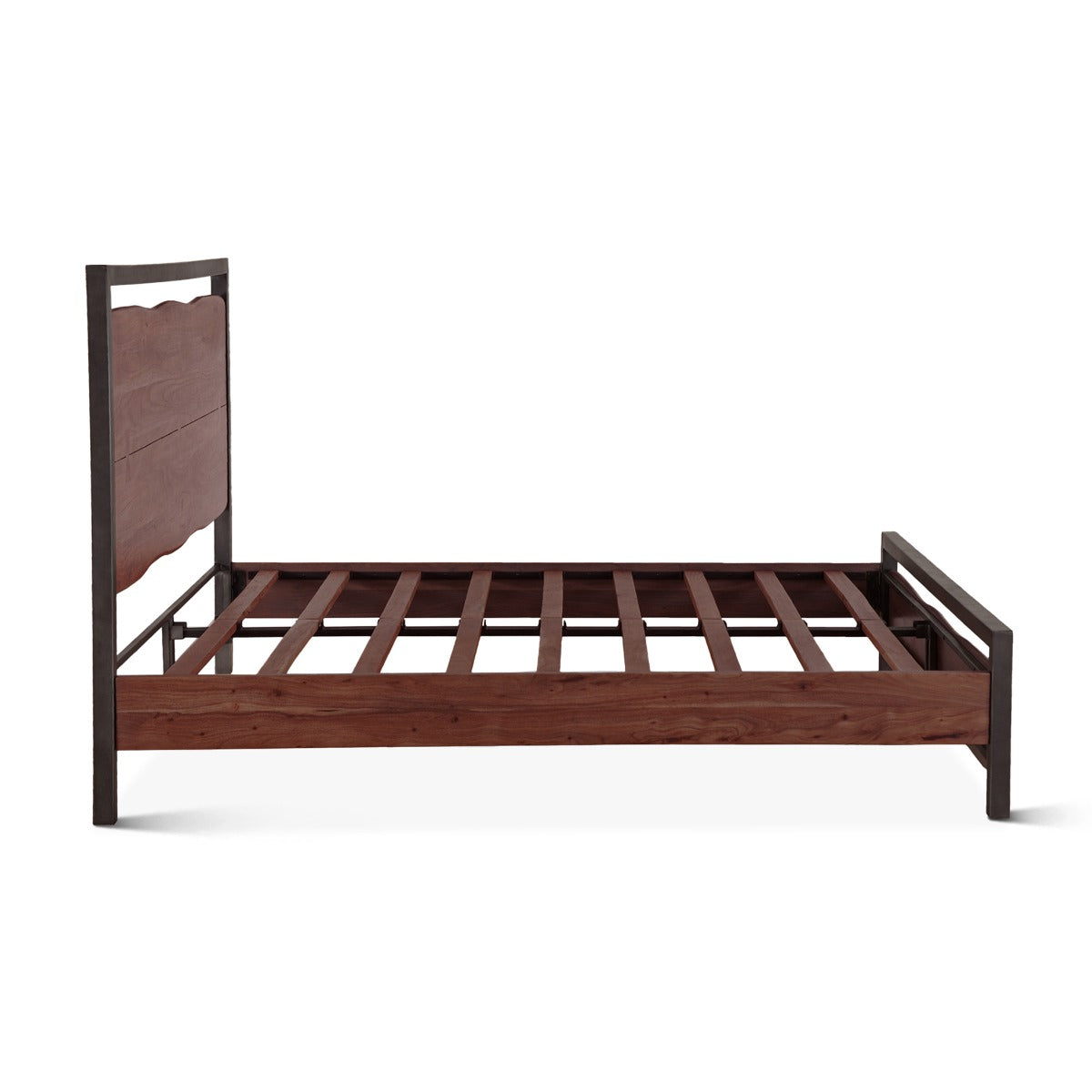 63" Walnut Queen Size Bed