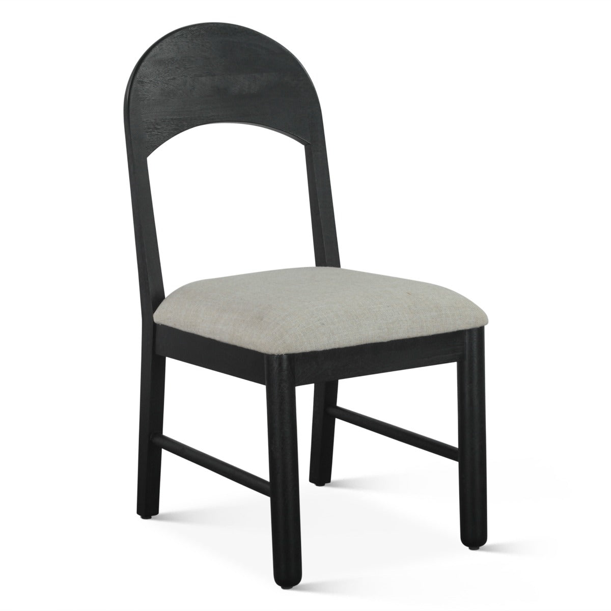 18" Upholstered Dining Chair in Black