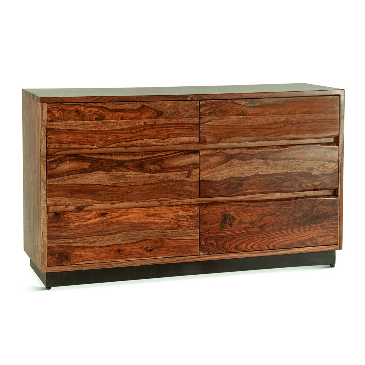 62" Natural Sheesham Wood Dresser