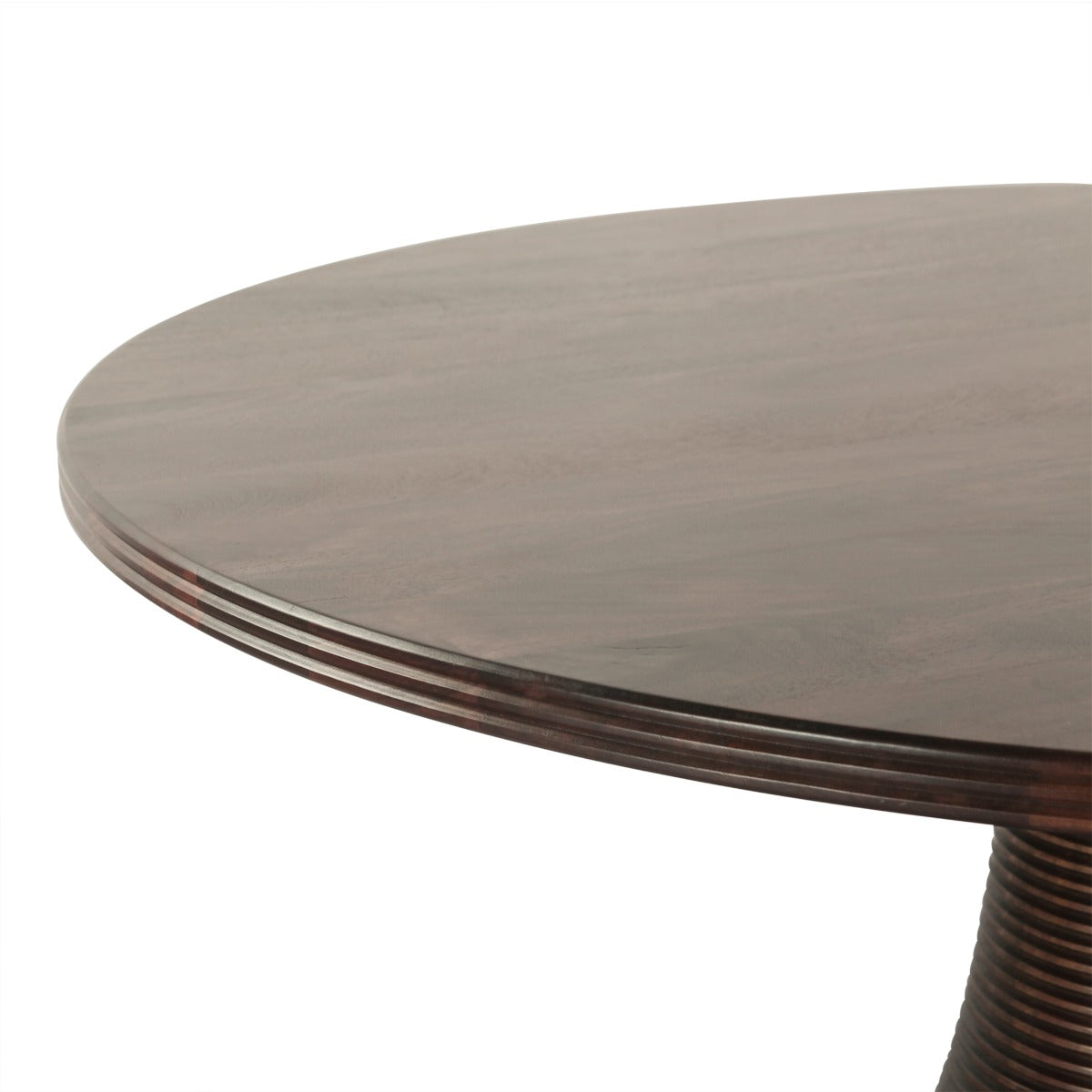 54" Dark Sienna Mango Wood Round Table