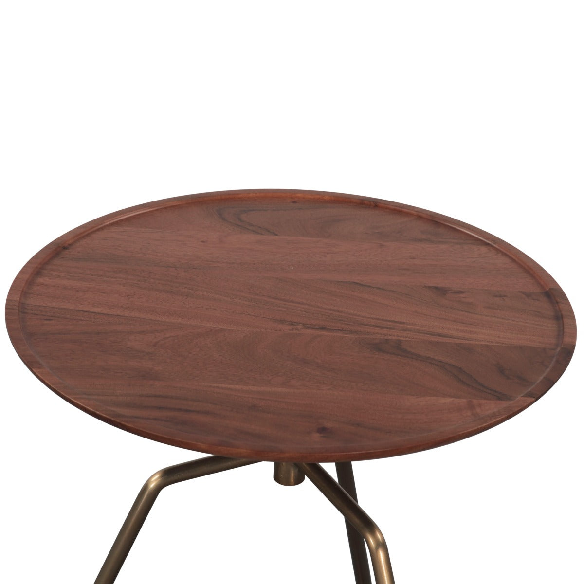 19" Walnut Wood Side Table