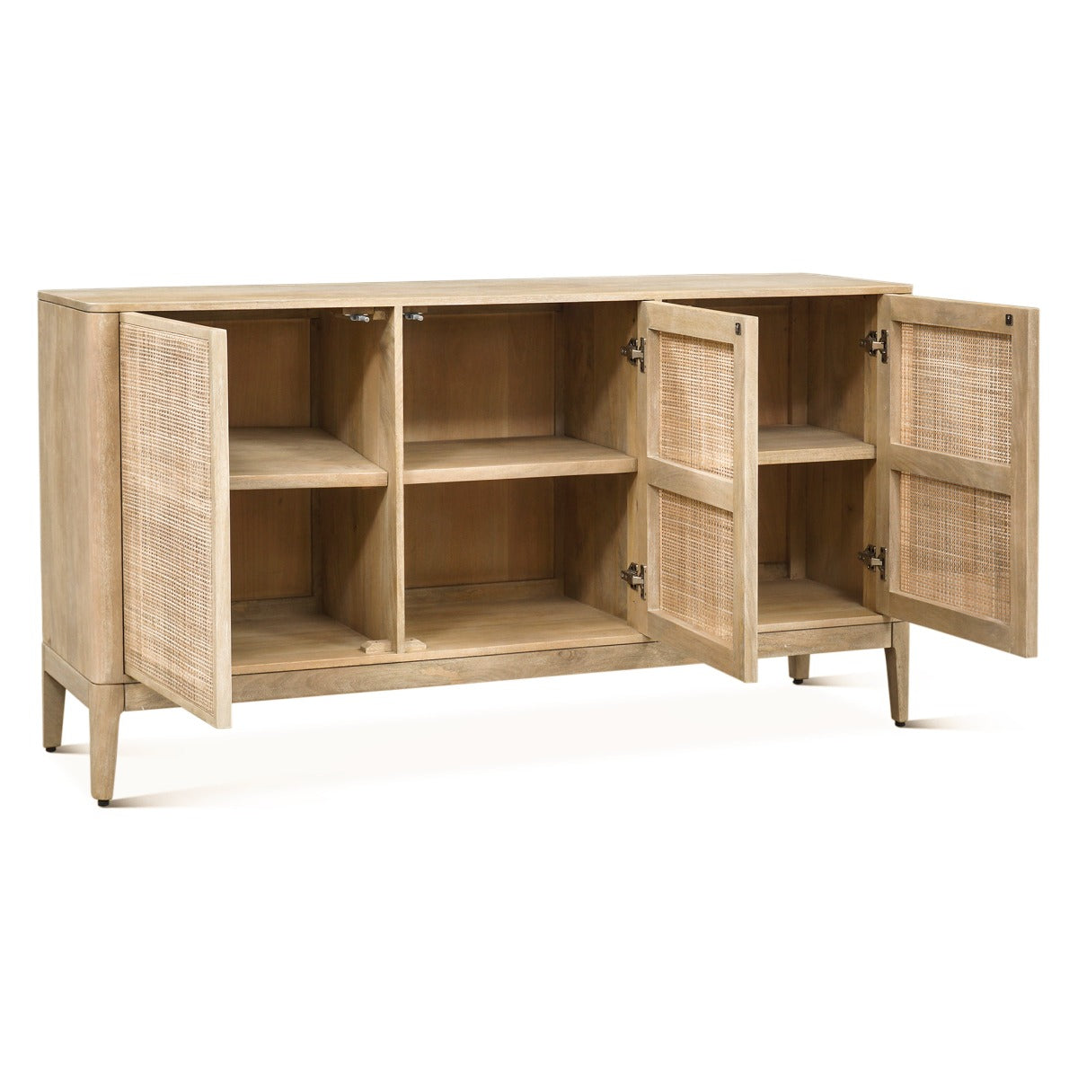 64" Natural White Mango Wood Sideboard