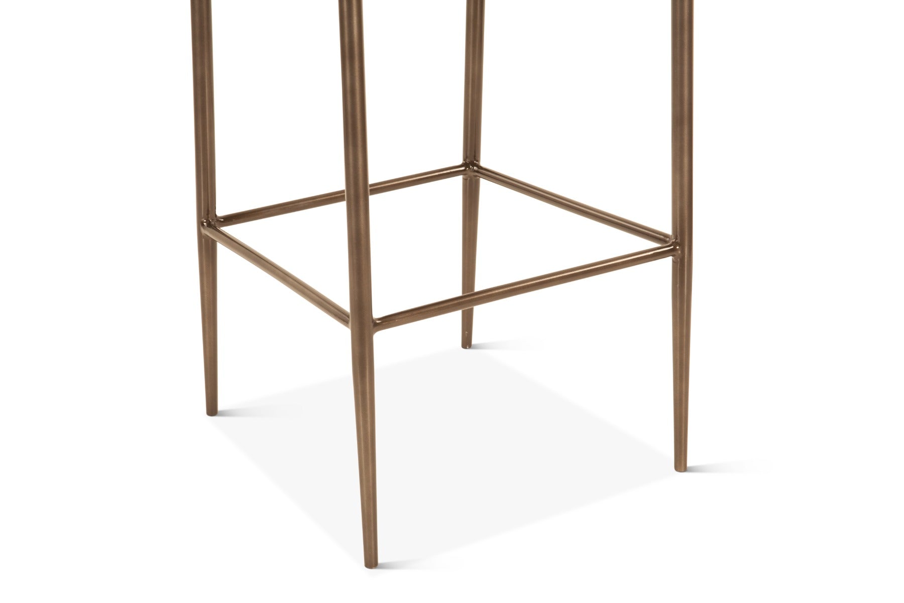 17" Brown Buffalo Leather Bar Chair