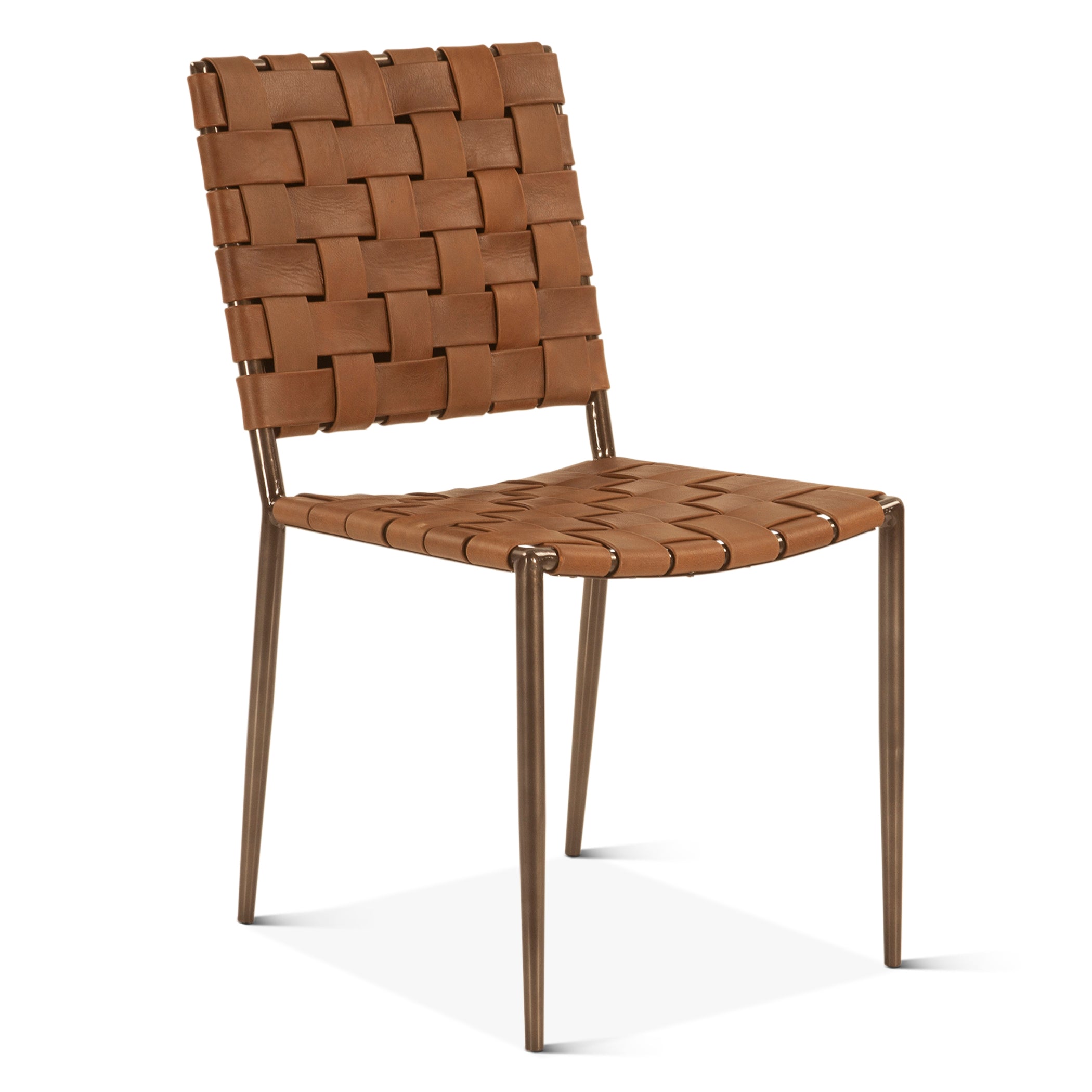 18" Dining Chair in Tobacco Buffalo Leather