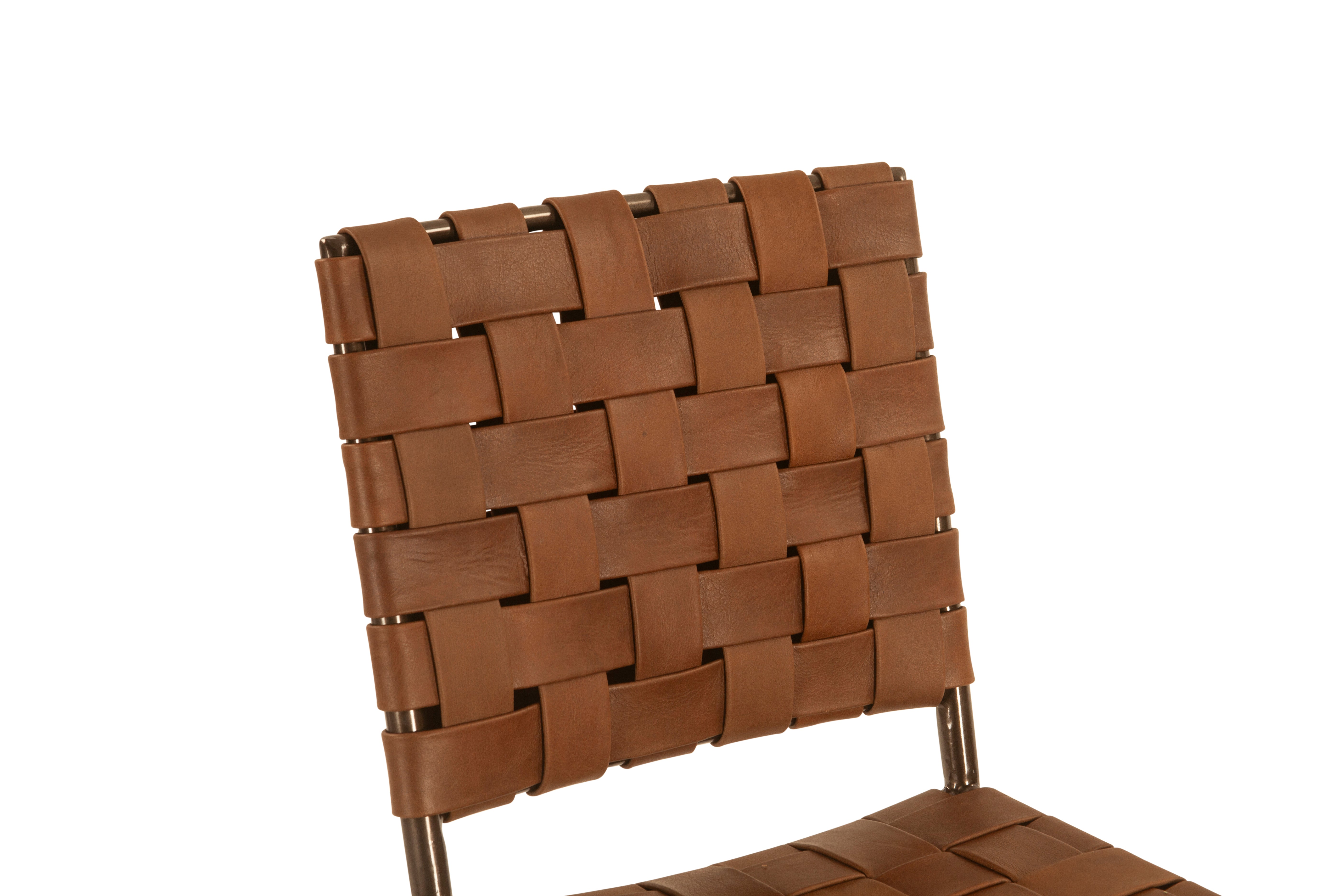 18" Dining Chair in Tobacco Buffalo Leather