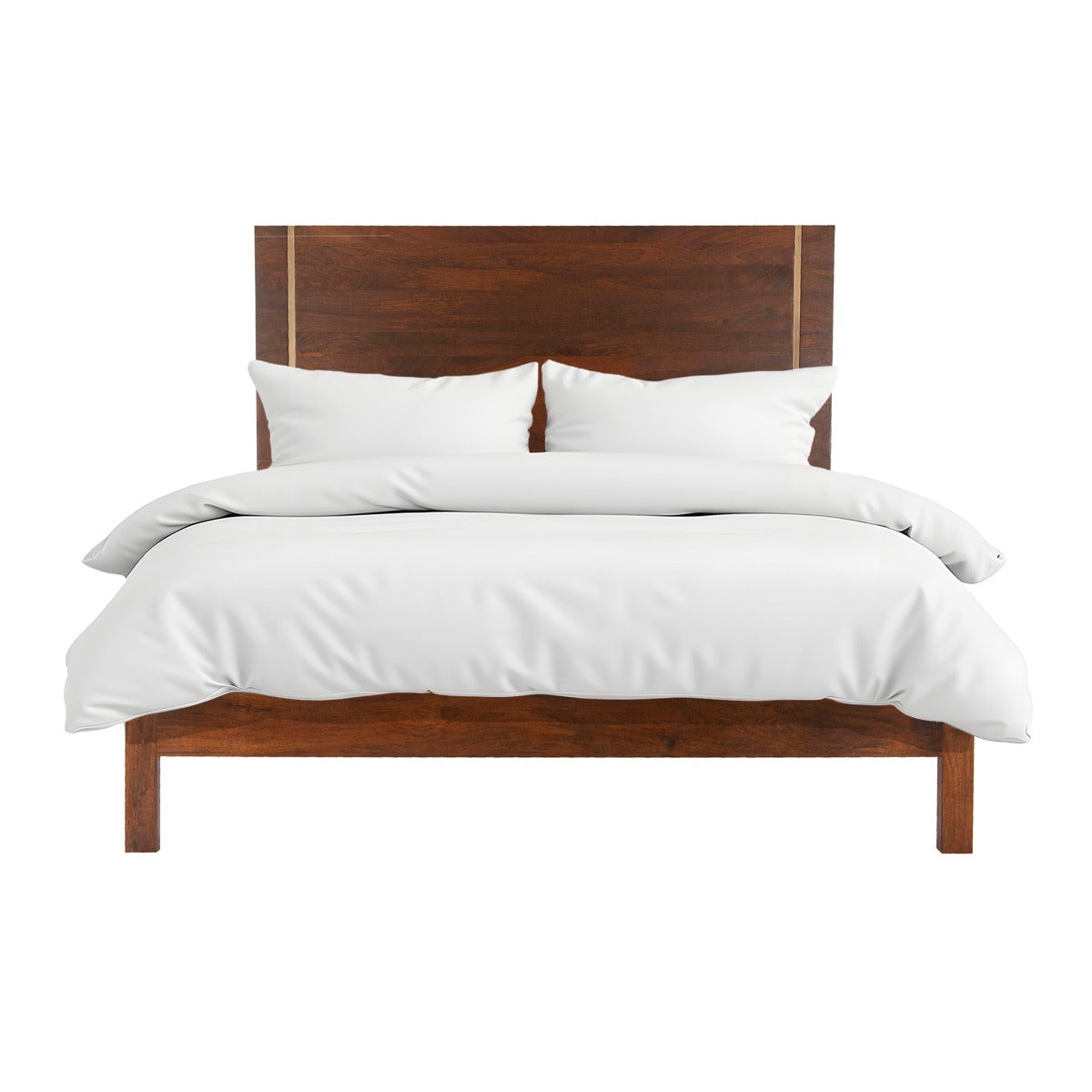 80" Honey Brown Mango Wood King Size Bed