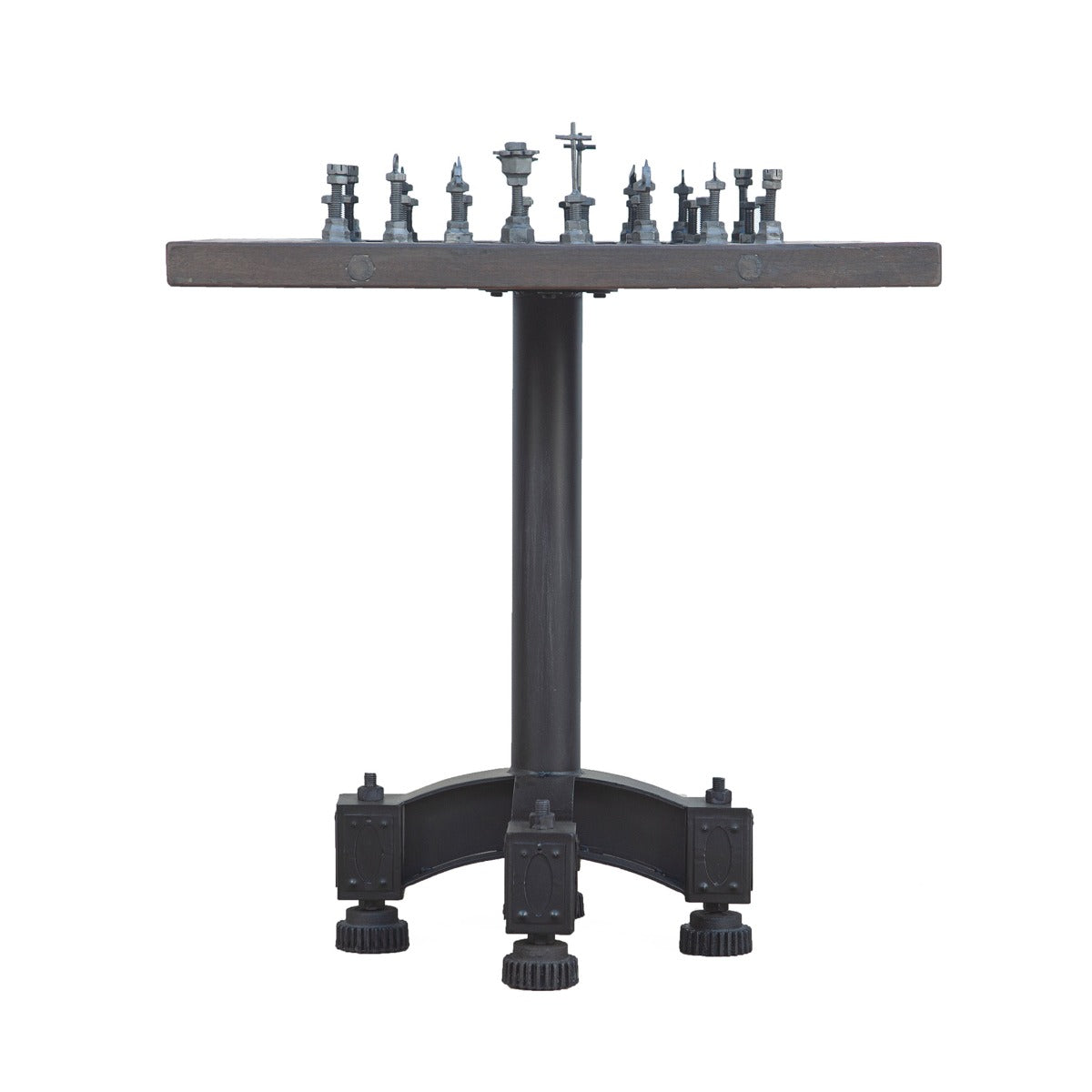 30" Reclaimed Wood Chess Bistro Table