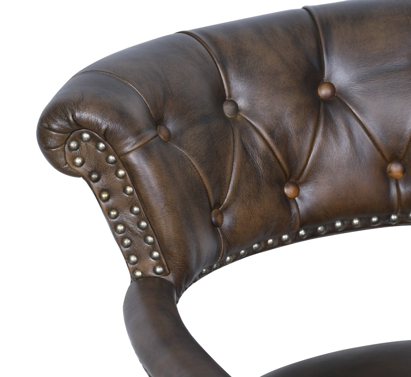 24" Antique Whiskey Leather Office Chair