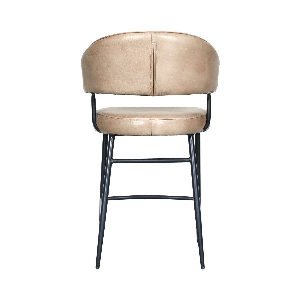 22" Antique Ivory Leather Counter Chair