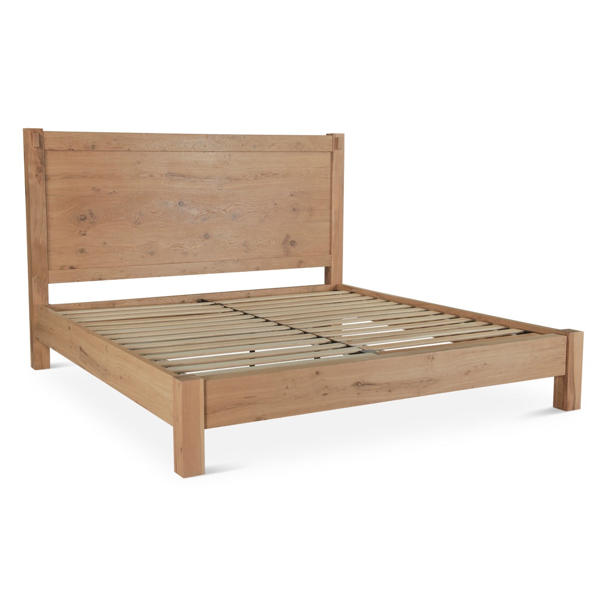 65" Distressed Oak Queen Size Bed