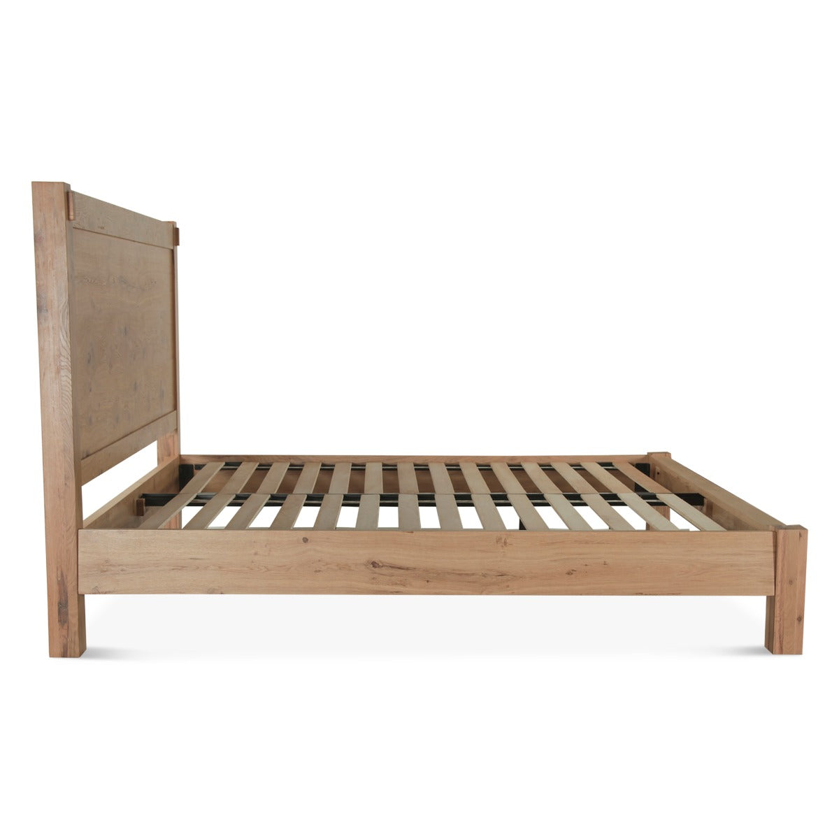 65" Distressed Oak Queen Size Bed