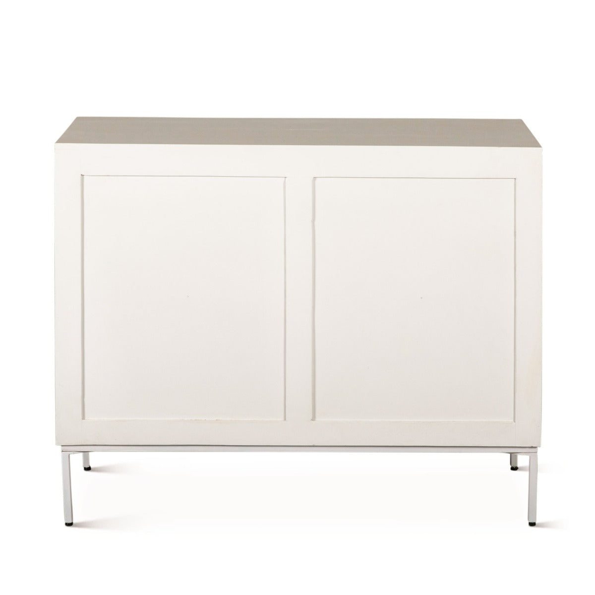 38" Coastal White Mango Wood Cabinet
