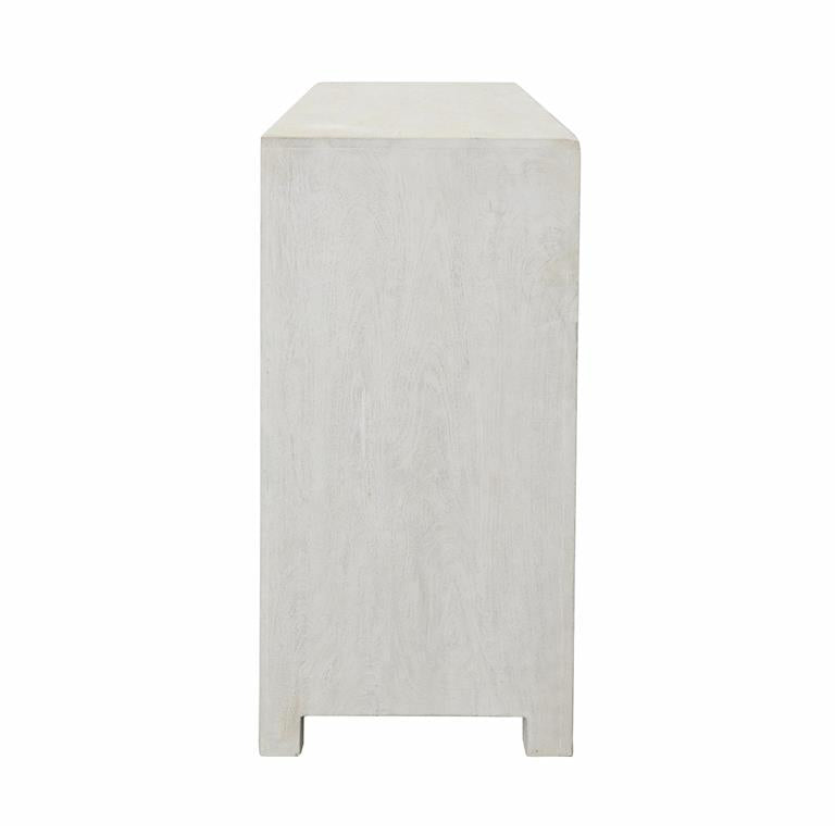 70" Distressed White Sheesham Wood Sideboard