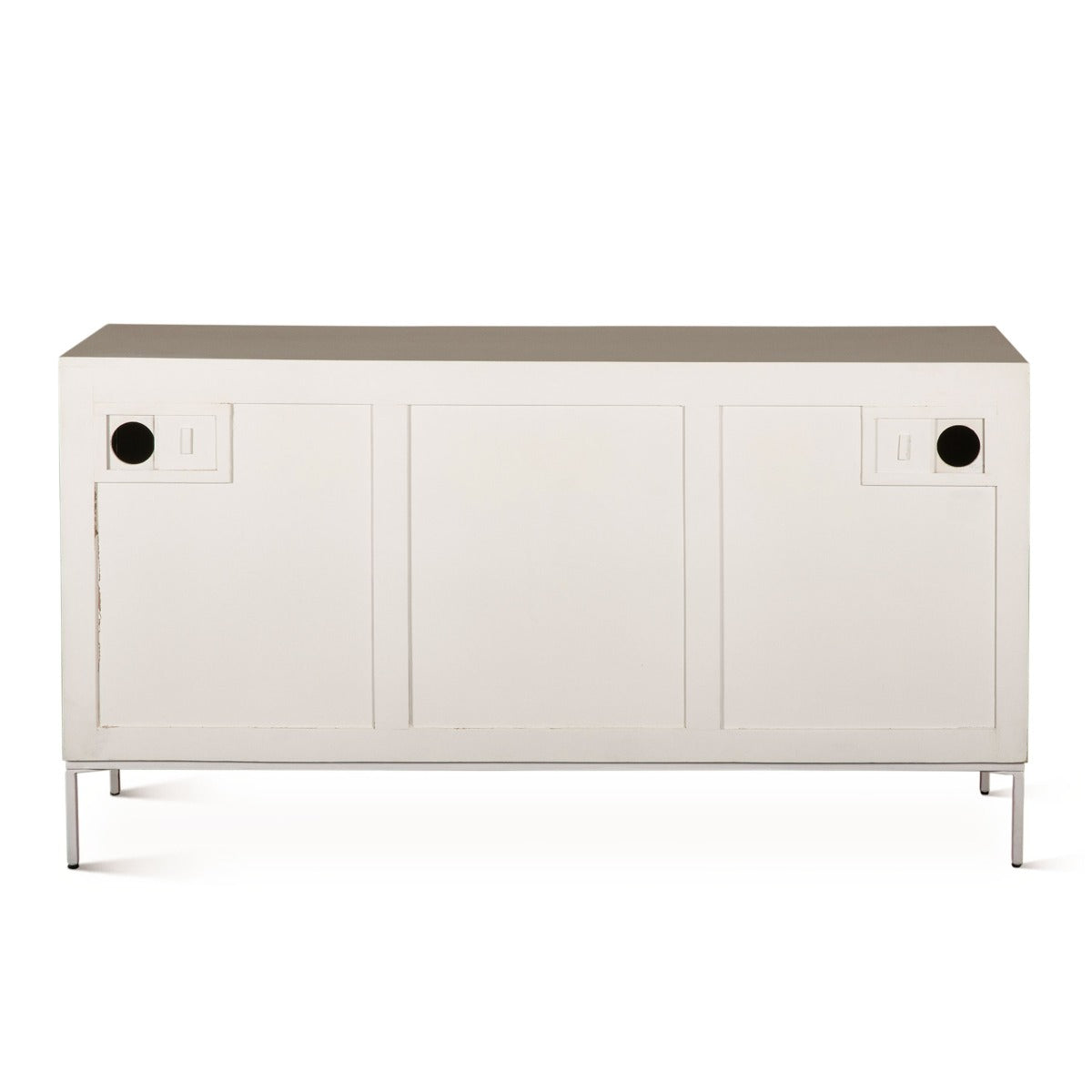 57" Coastal White Mango Wood Sideboard