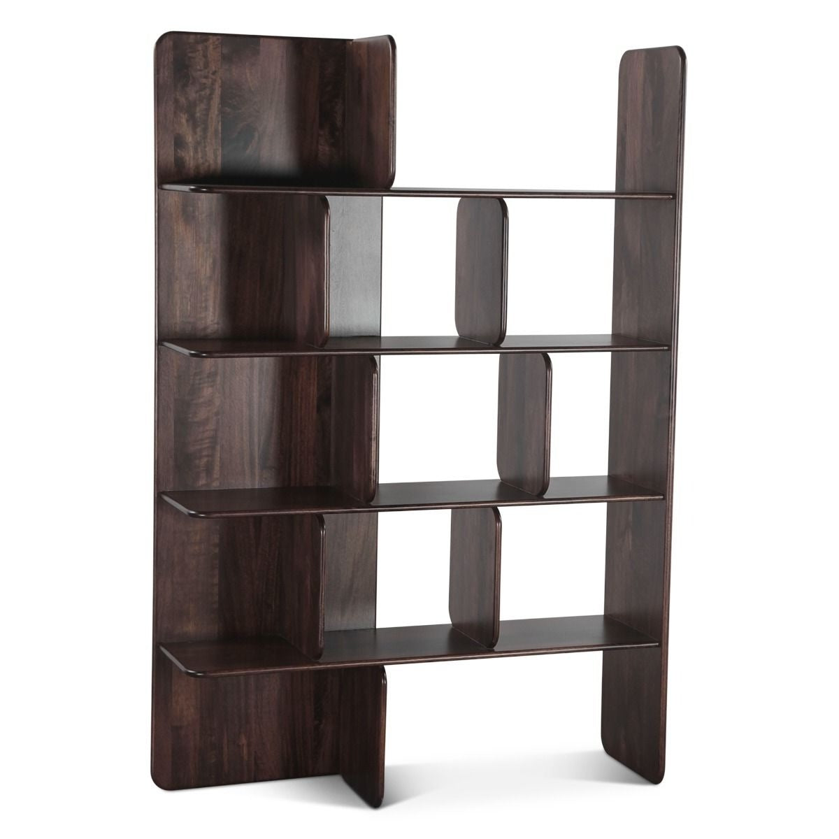 47" Dark Sienna Mango Wood Bookshelf