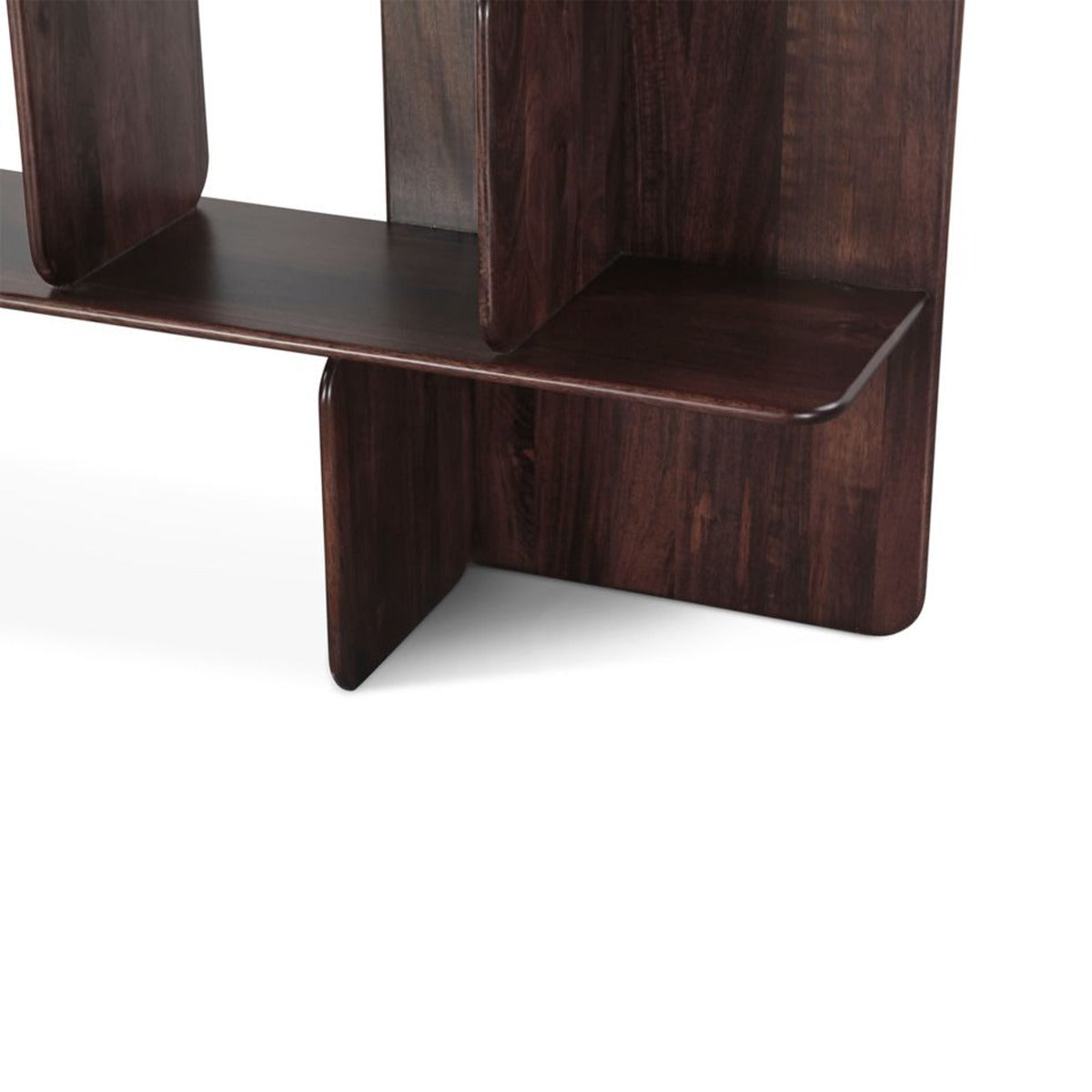 47" Dark Sienna Mango Wood Bookshelf