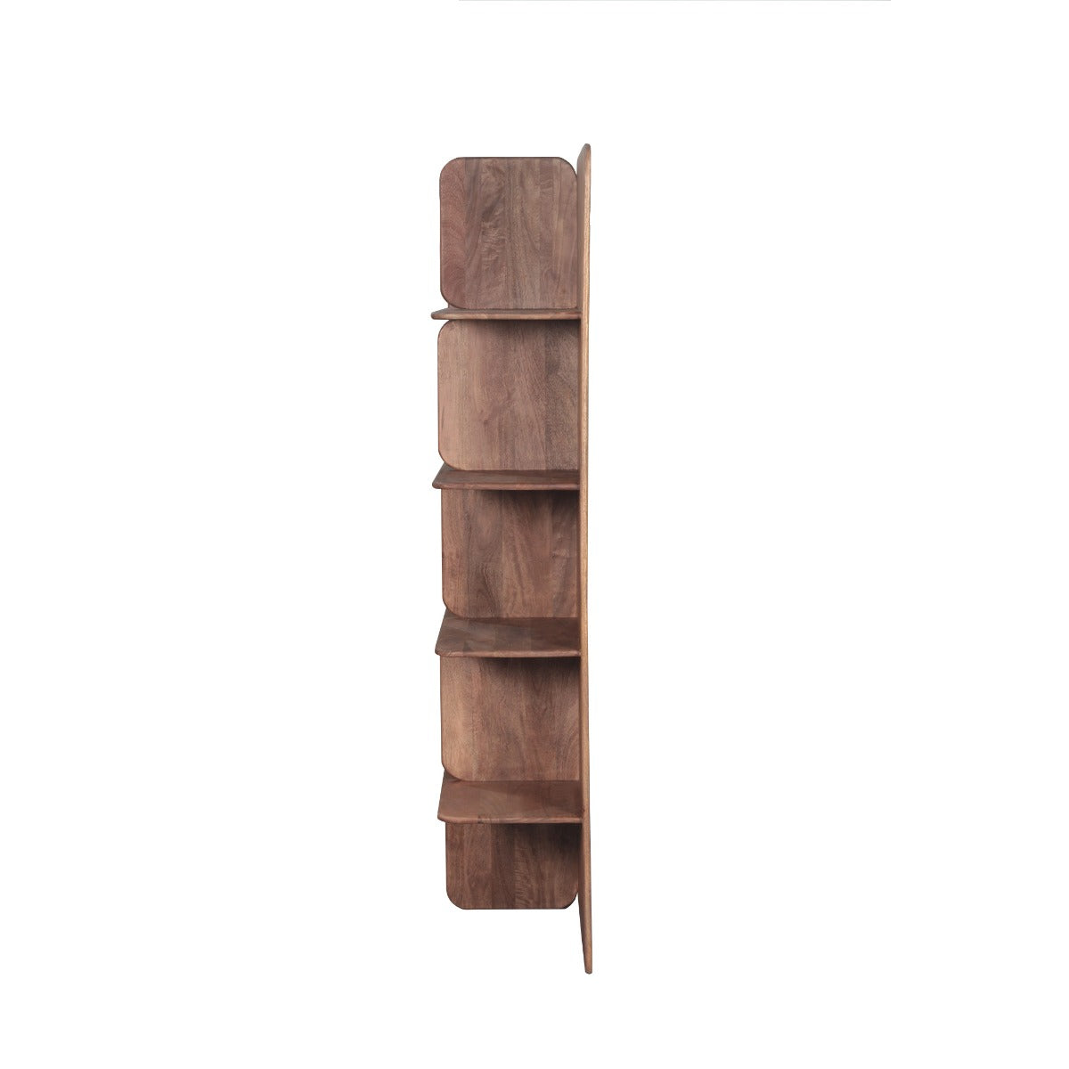 47" Natural Brown Mango Wood Bookshelf