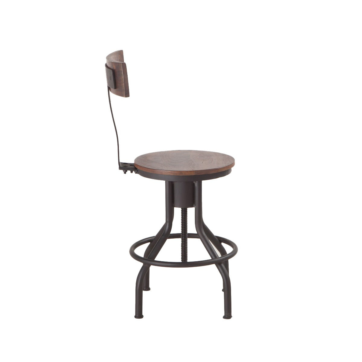 15" Walnut Adjustable Stool