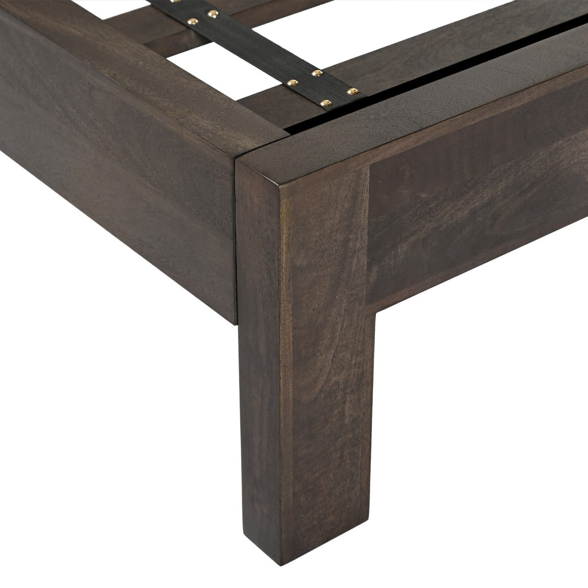 82" Dark Java Carved Wood King Size Bed