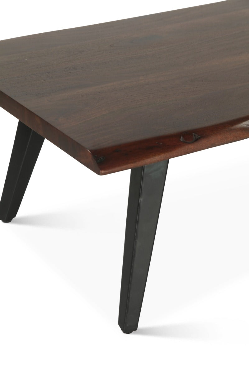 50" Walnut Acacia Wood Coffee Table