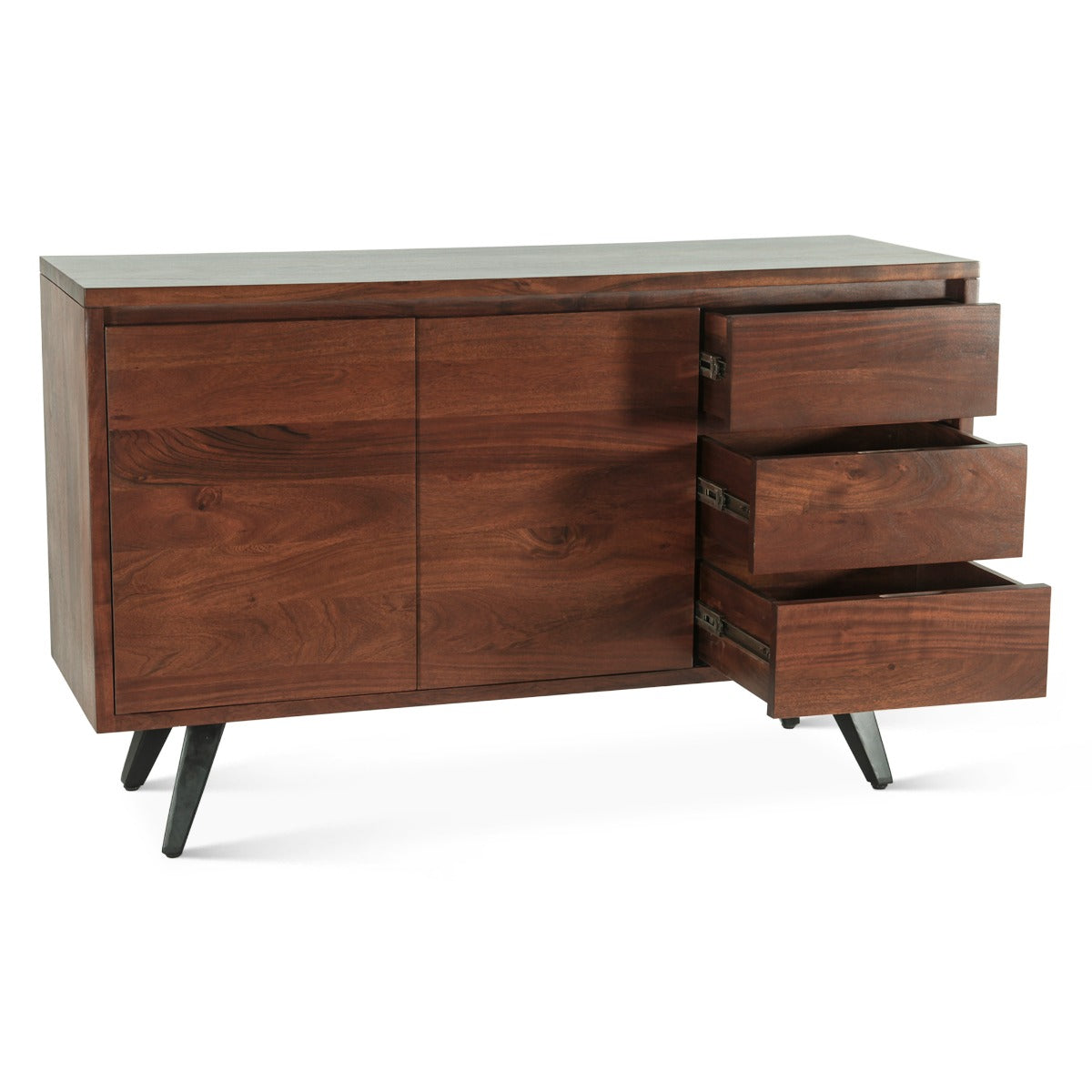 54" Walnut Acacia Wood Sideboard
