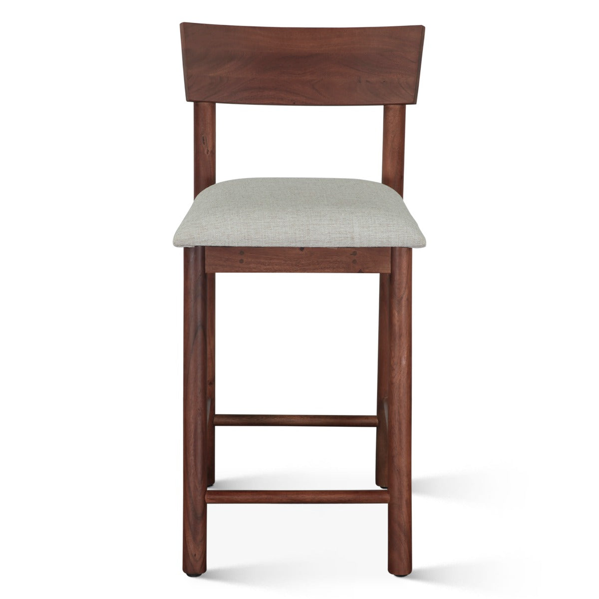 18" Walnut Upholstered Counter Chair