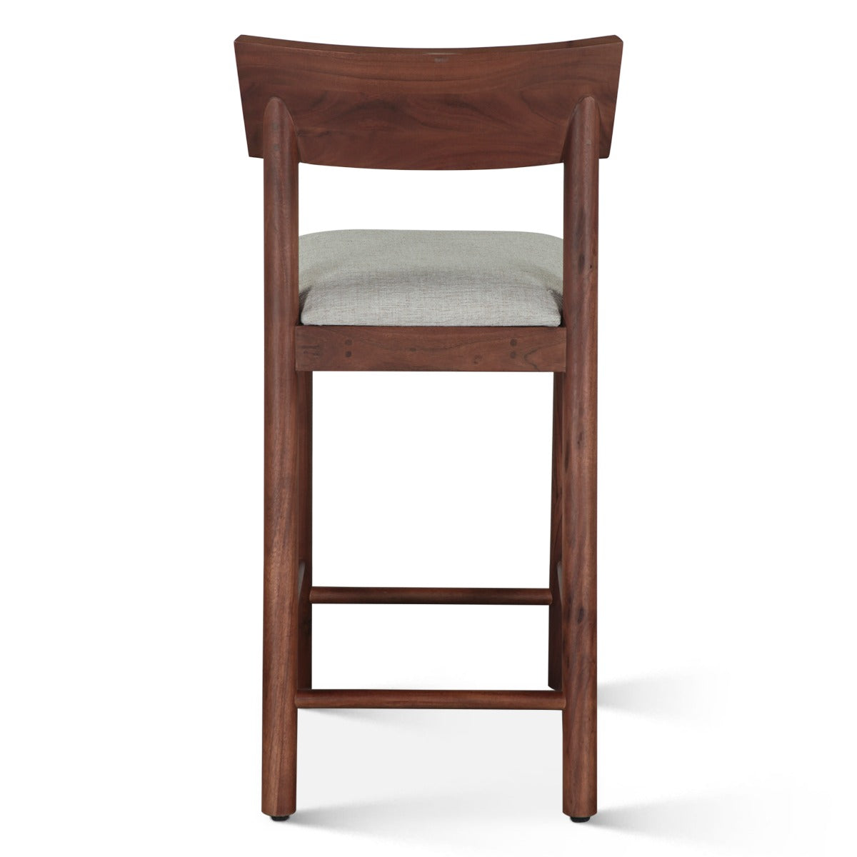 18" Walnut Upholstered Counter Chair