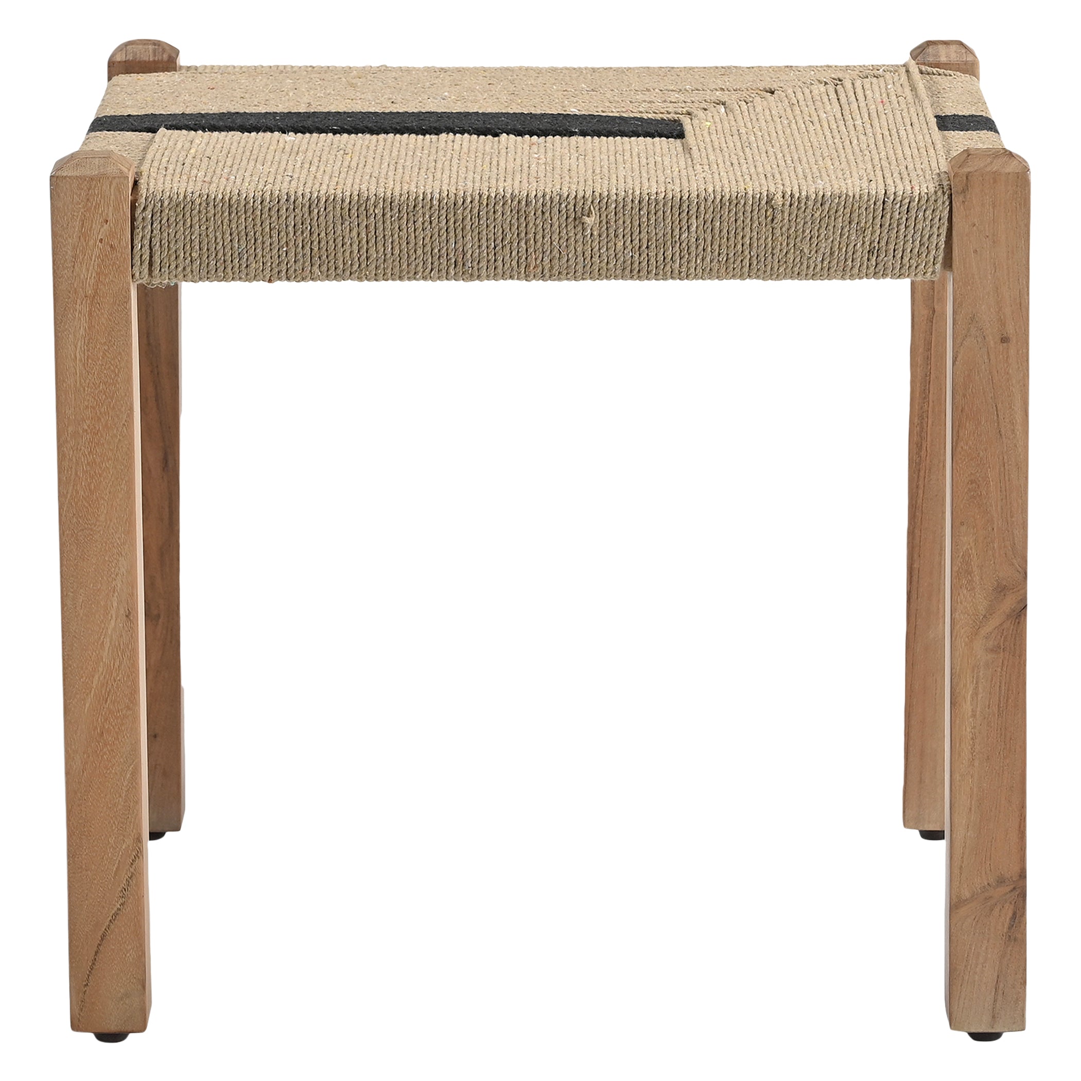 20" Woven Natural Mango Ottoman