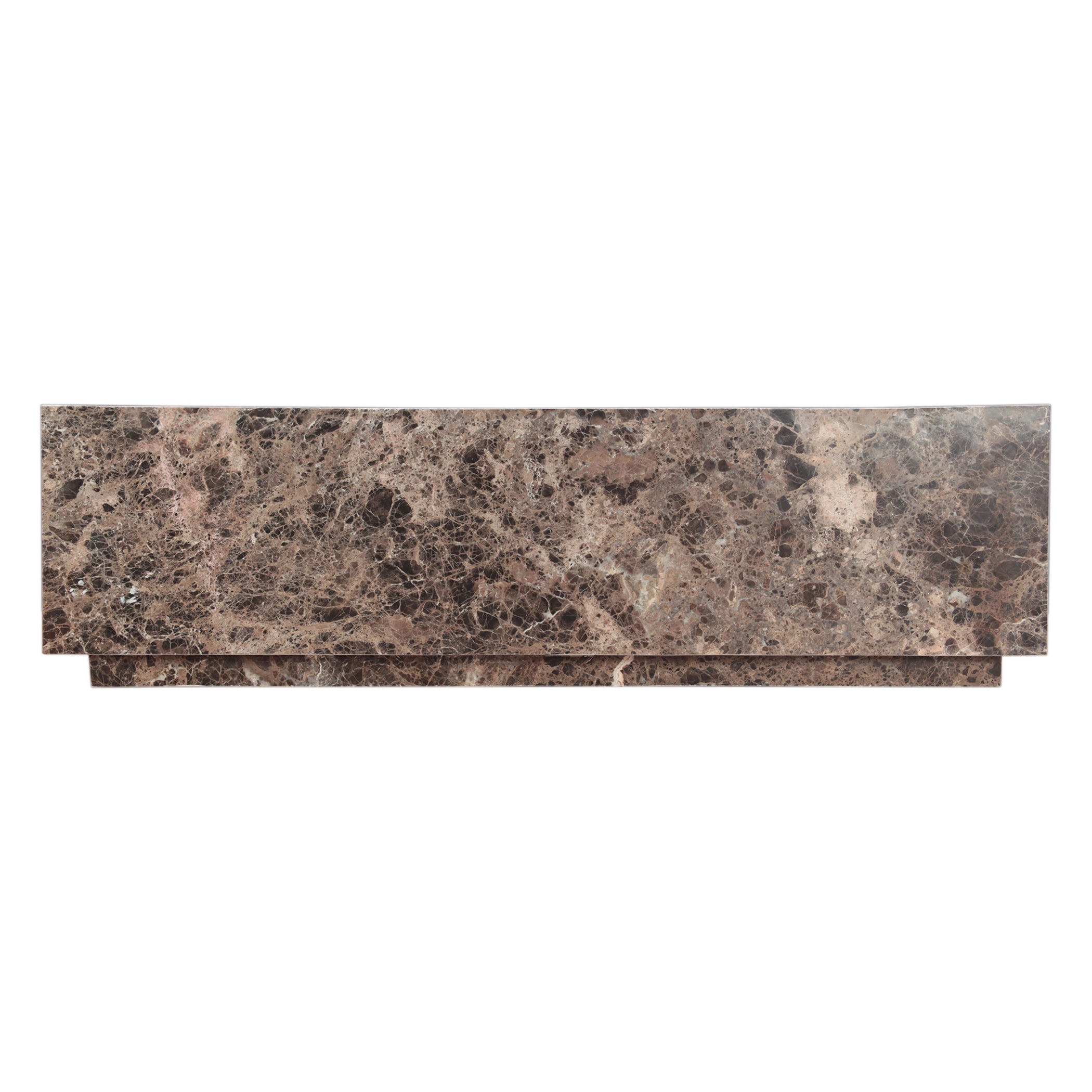 56" Dark Emperador Marble Coffee Table