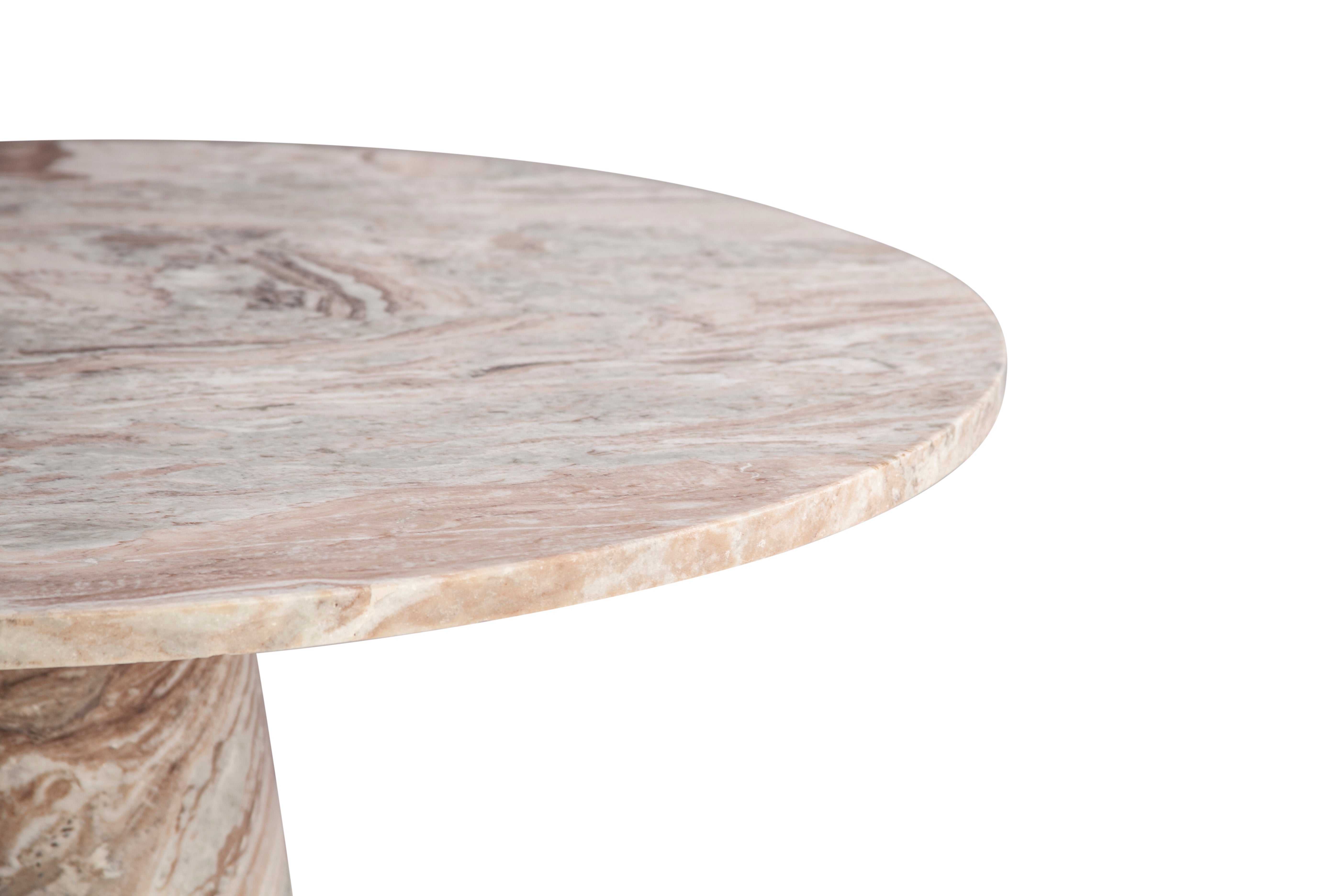 48" Brown Toronto Marble Dining Table