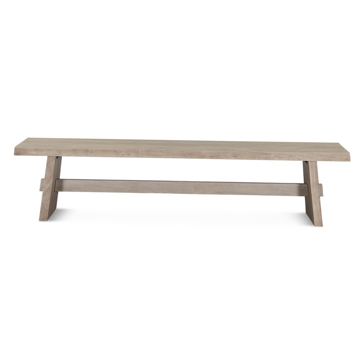 79" Matte Driftwood Acacia Wood Bench